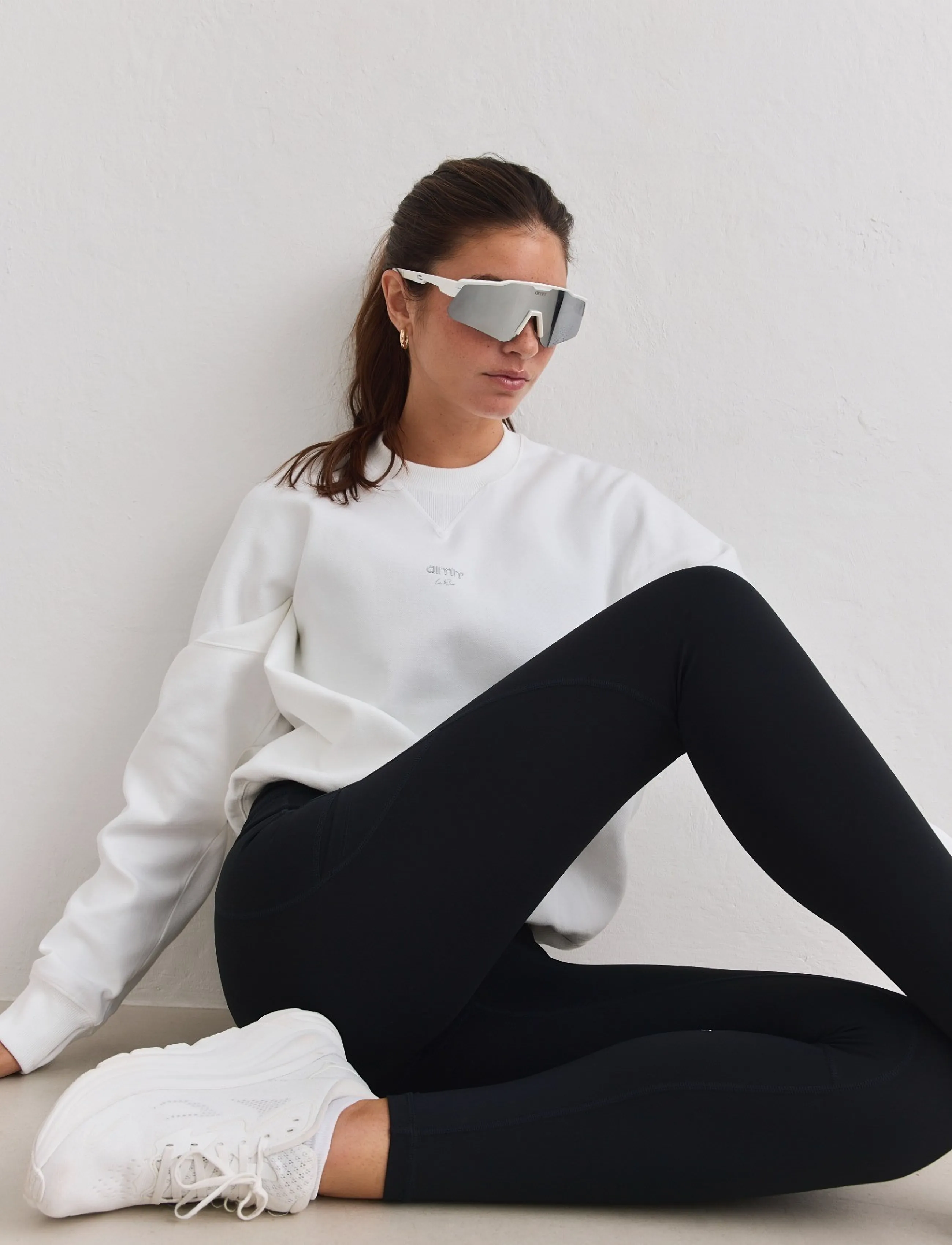 aim´n - Le Run Running Sweatshirt - sweatshirts - white - 4
