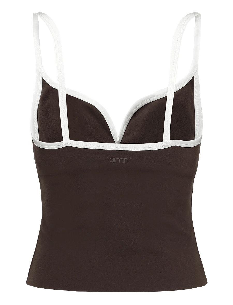 aim´n - Sense Contour Singlet - Õlapaeltega pluusid - chocolate - 2