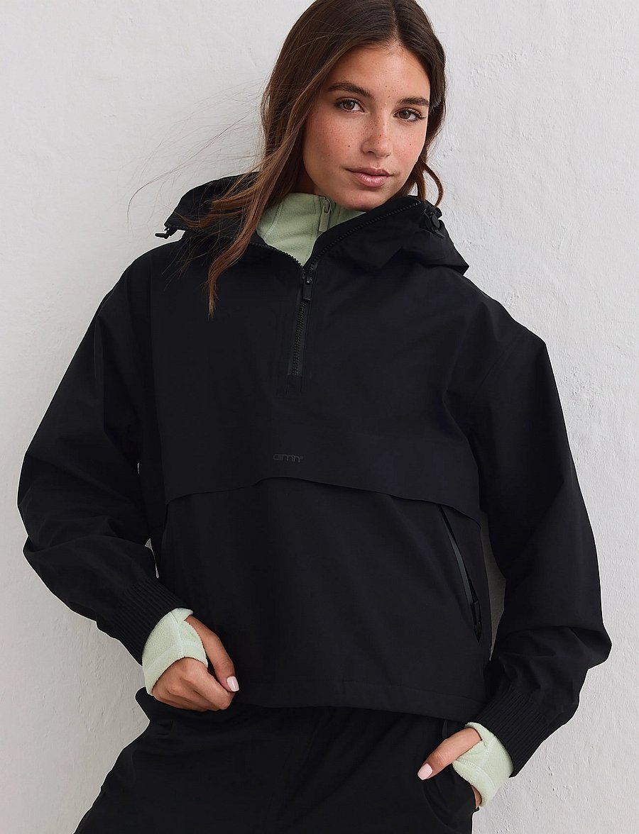 aim´n - Waterproof Stretch Anorak - anoraks - black - 0