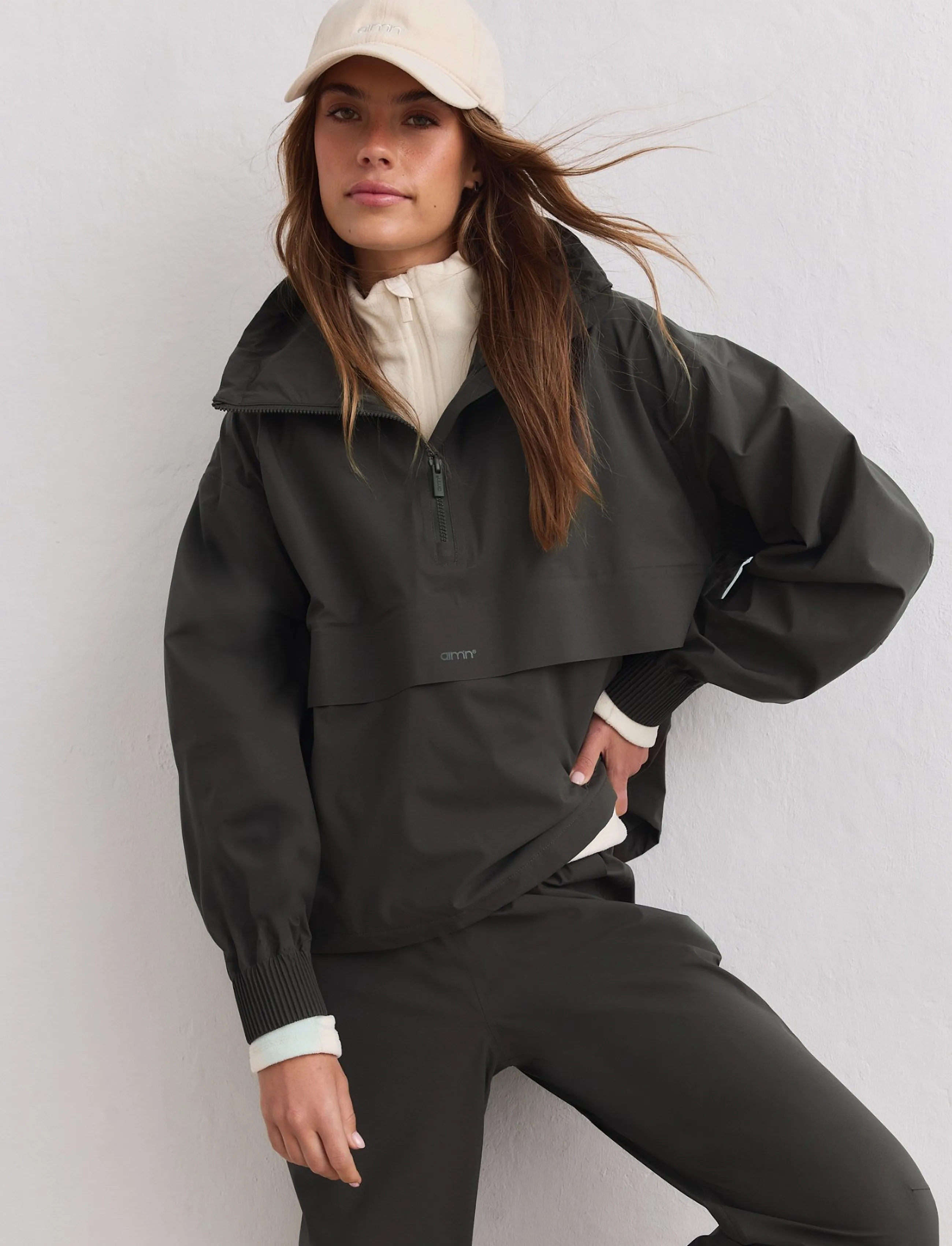 Aimn Waterproof Stretch Anorak windbreakerjackor dam – bild 6