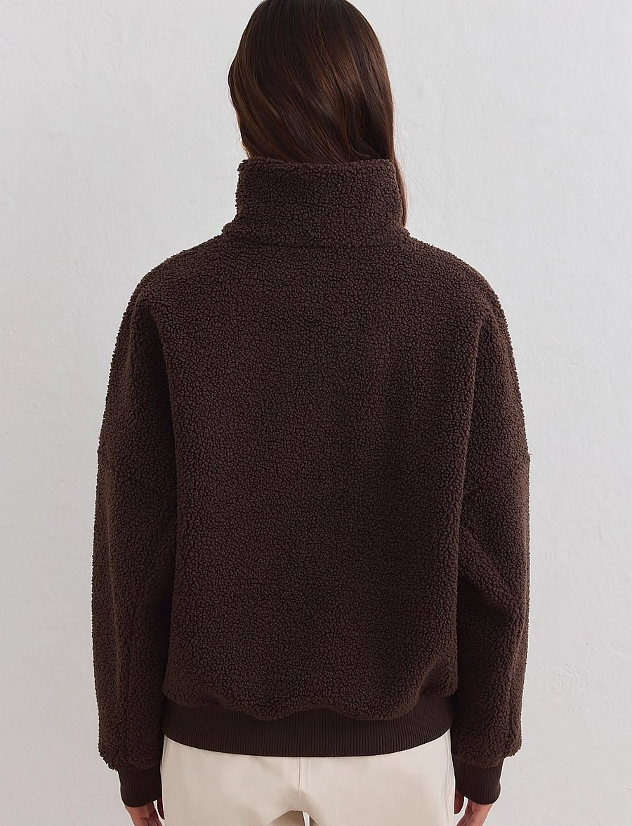 aim´n - Pile Half Zip - chocolate - 3