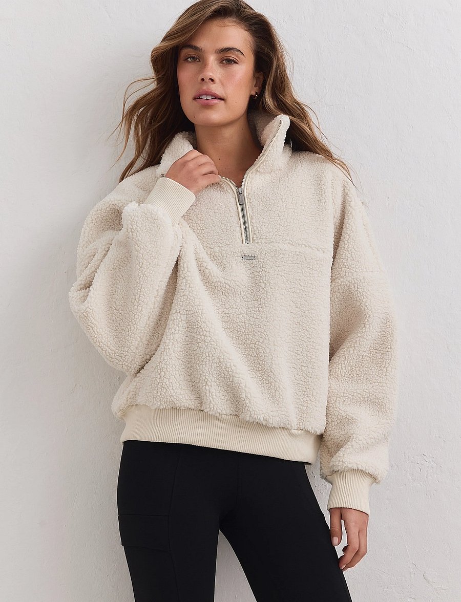 aim´n - Pile Half Zip - overdele - cream - 0