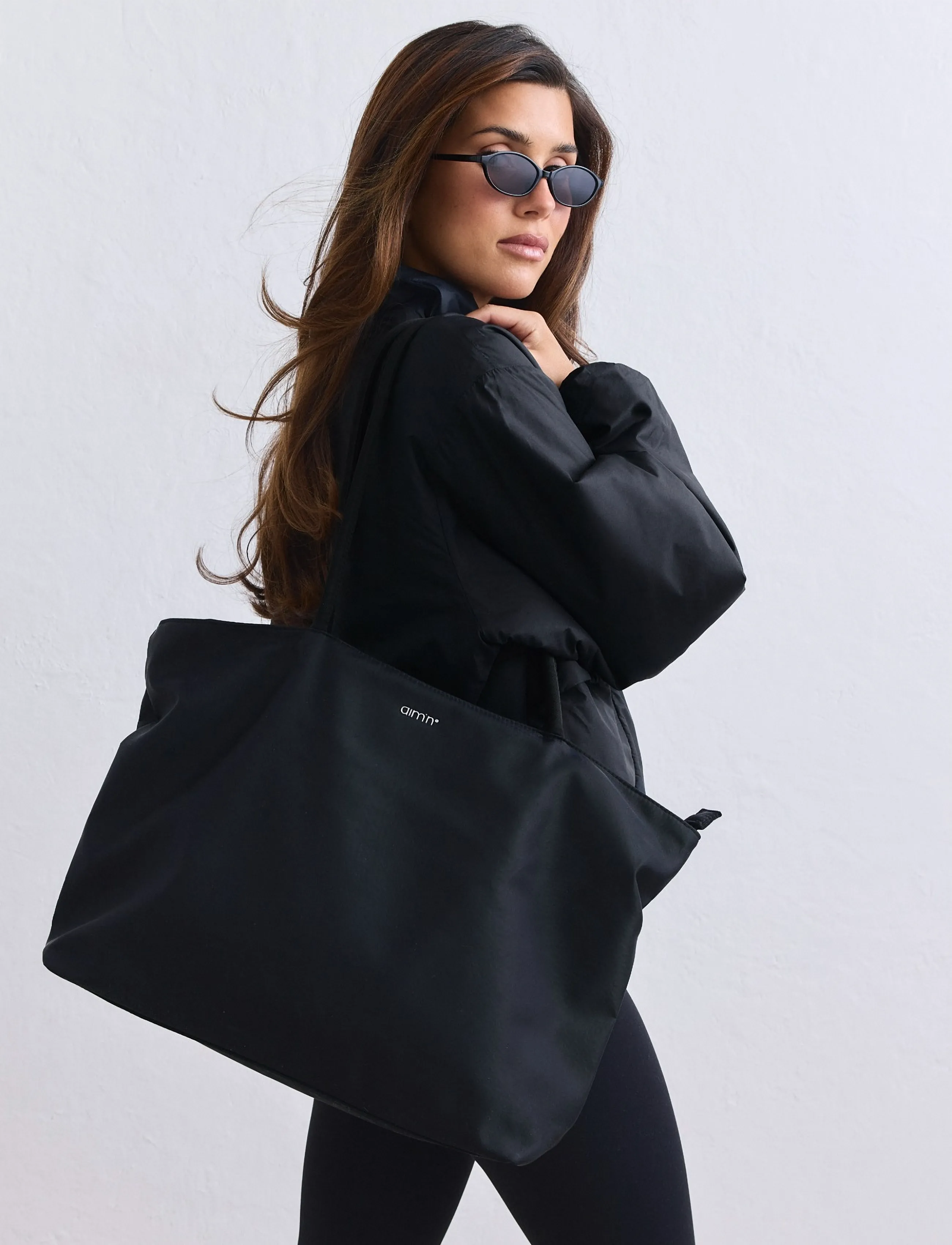 aim´n - Nylon Tote Bag - tragetaschen - black - 2