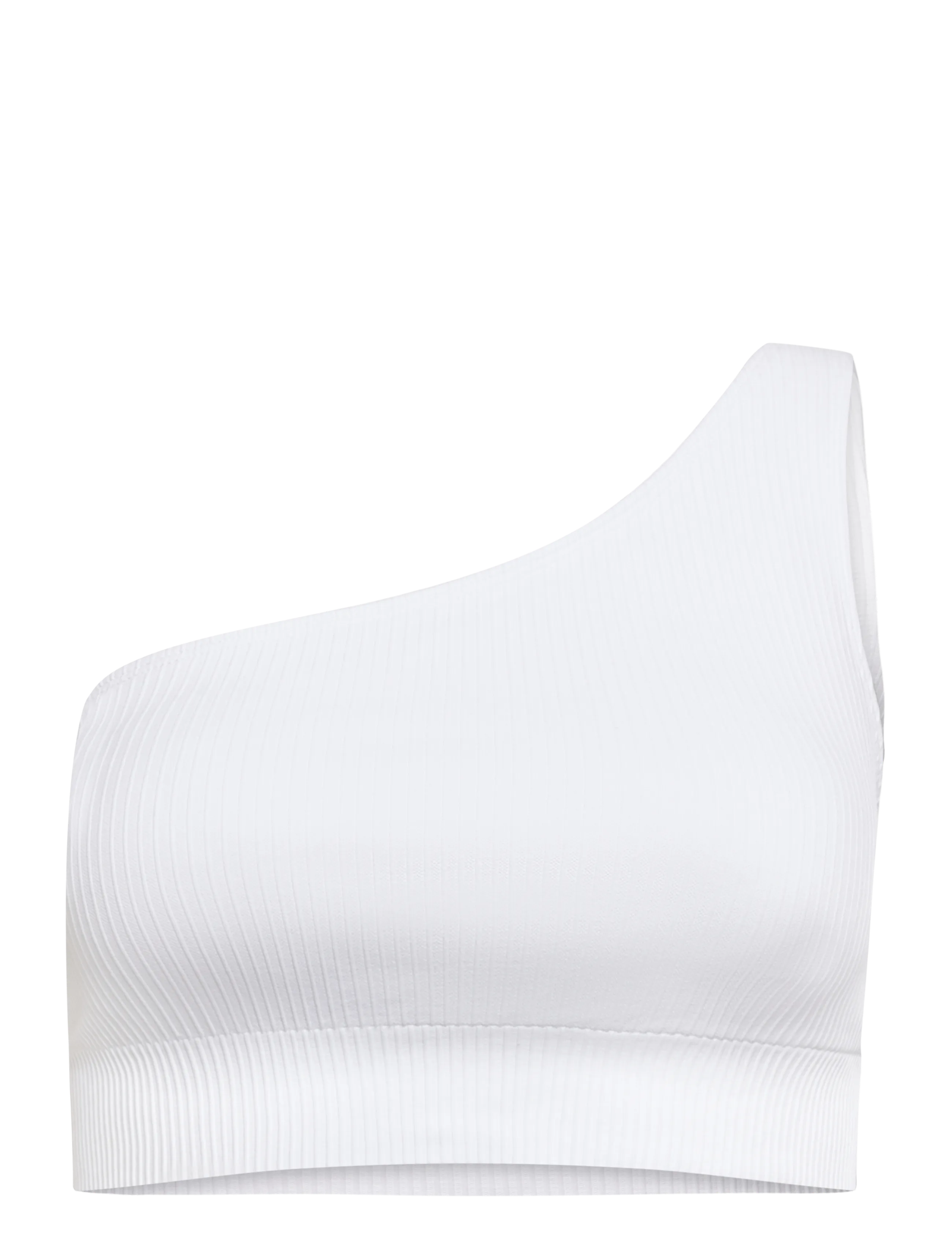 aim´n Ribbed Seamless One Shoulder Bra - Kampagne - WHITE / white