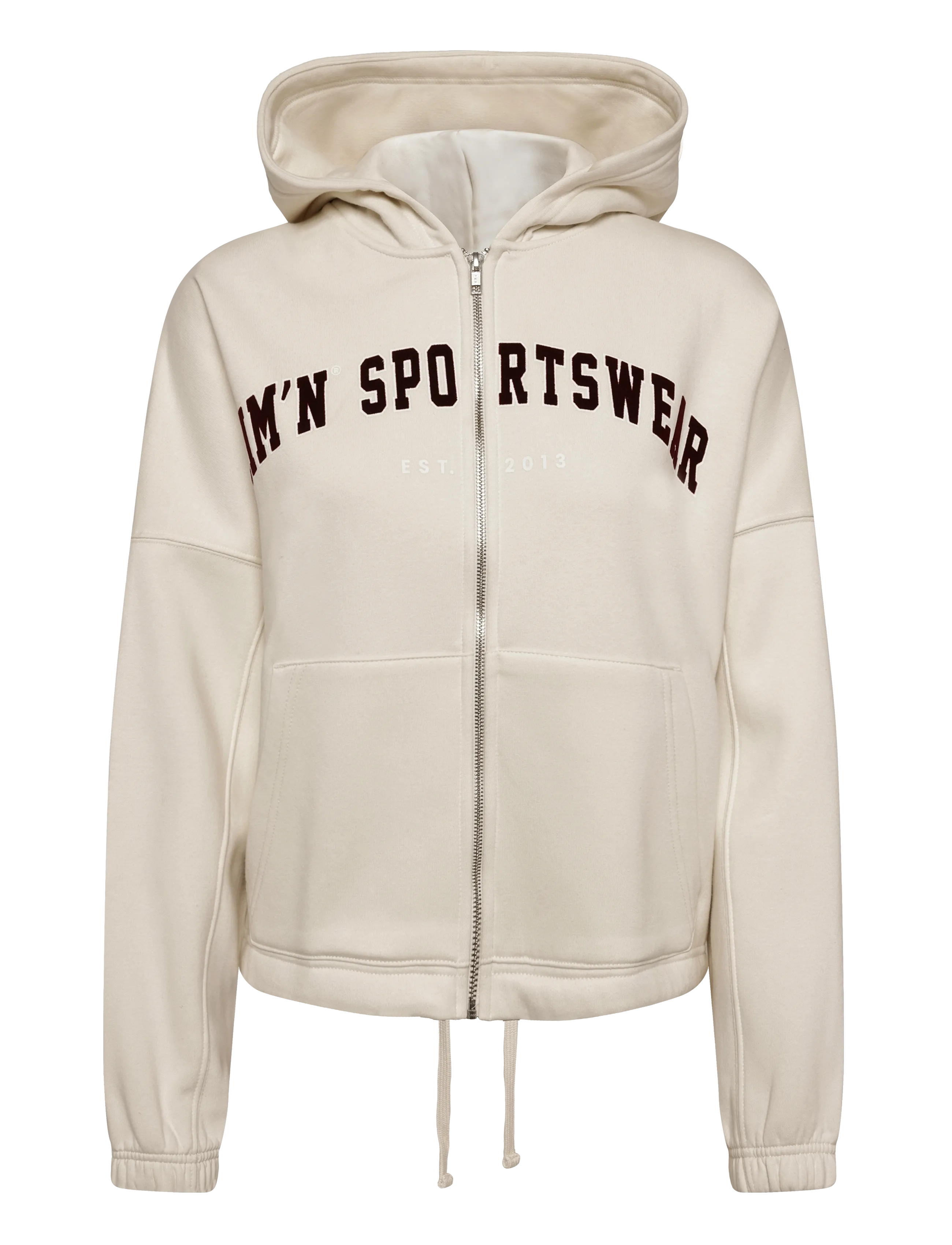 aim´n Varsity Sweat Zip Hood - Tøj - CREAM / cream