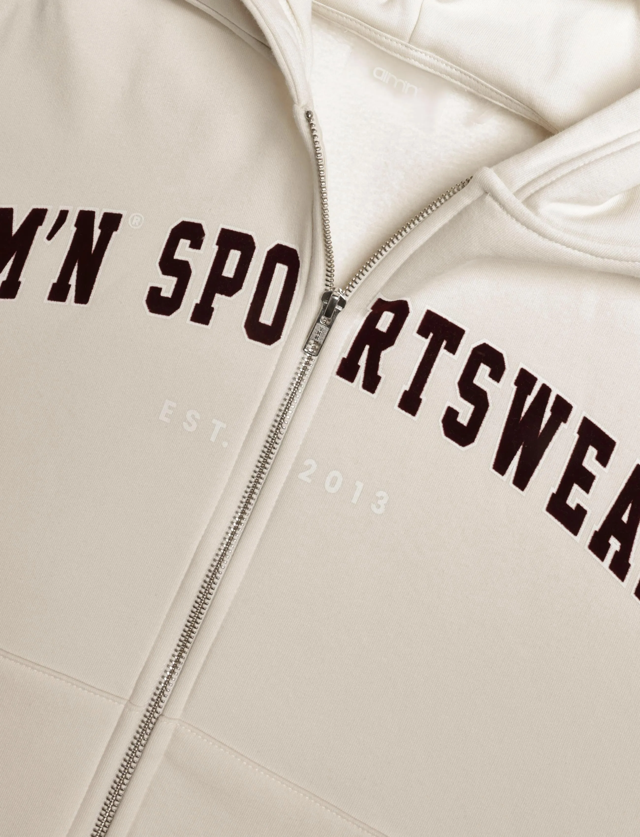 aim´n - Varsity Sweat Zip Hood - overdele - cream - 2