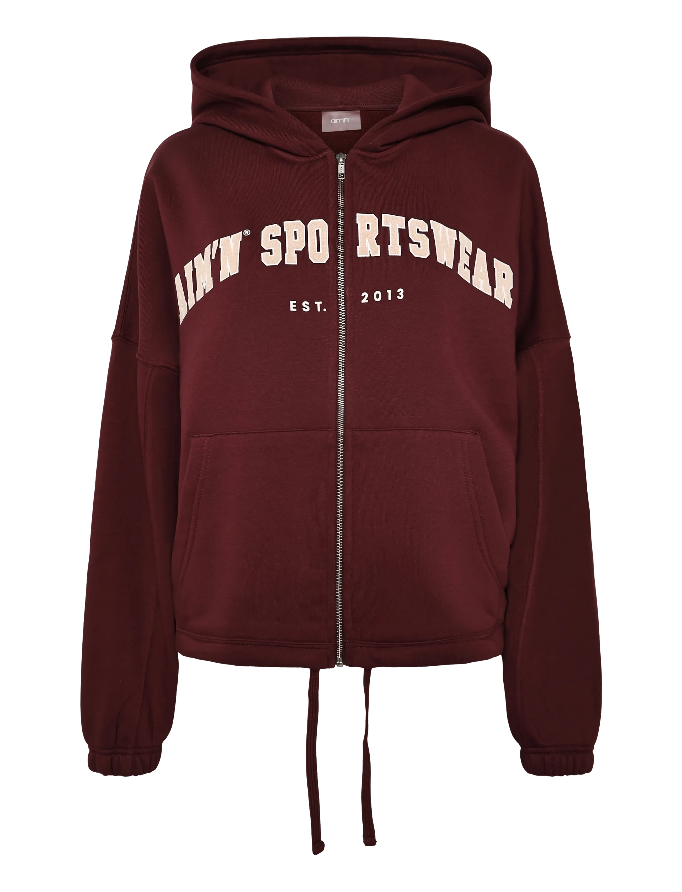 aim´n Varsity Sweat Zip Hood - Sweatshirts & Kapuzenpullover - MERLOT / burgundy