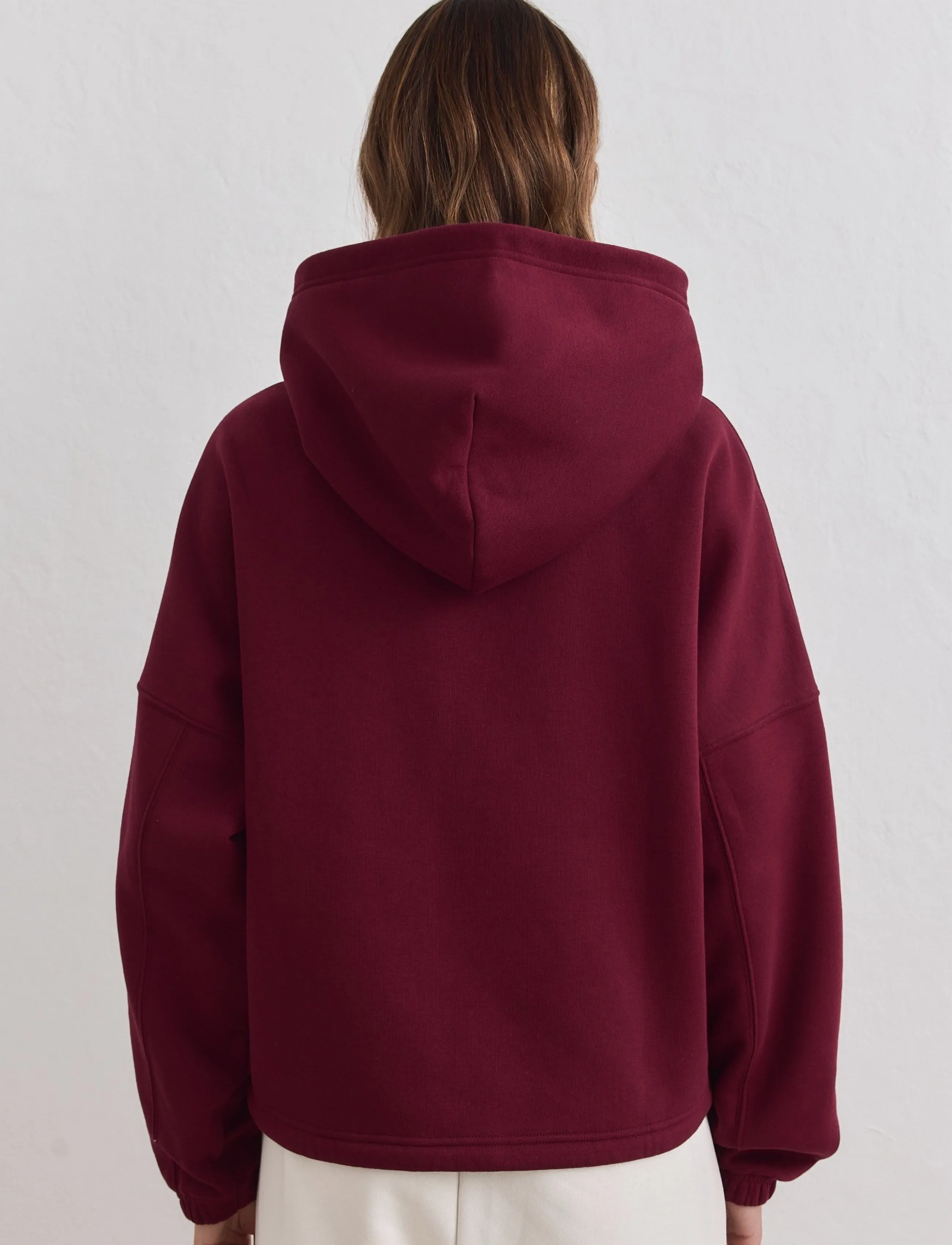 aim´n - Varsity Sweat Zip Hood - sweatshirts - merlot - 4
