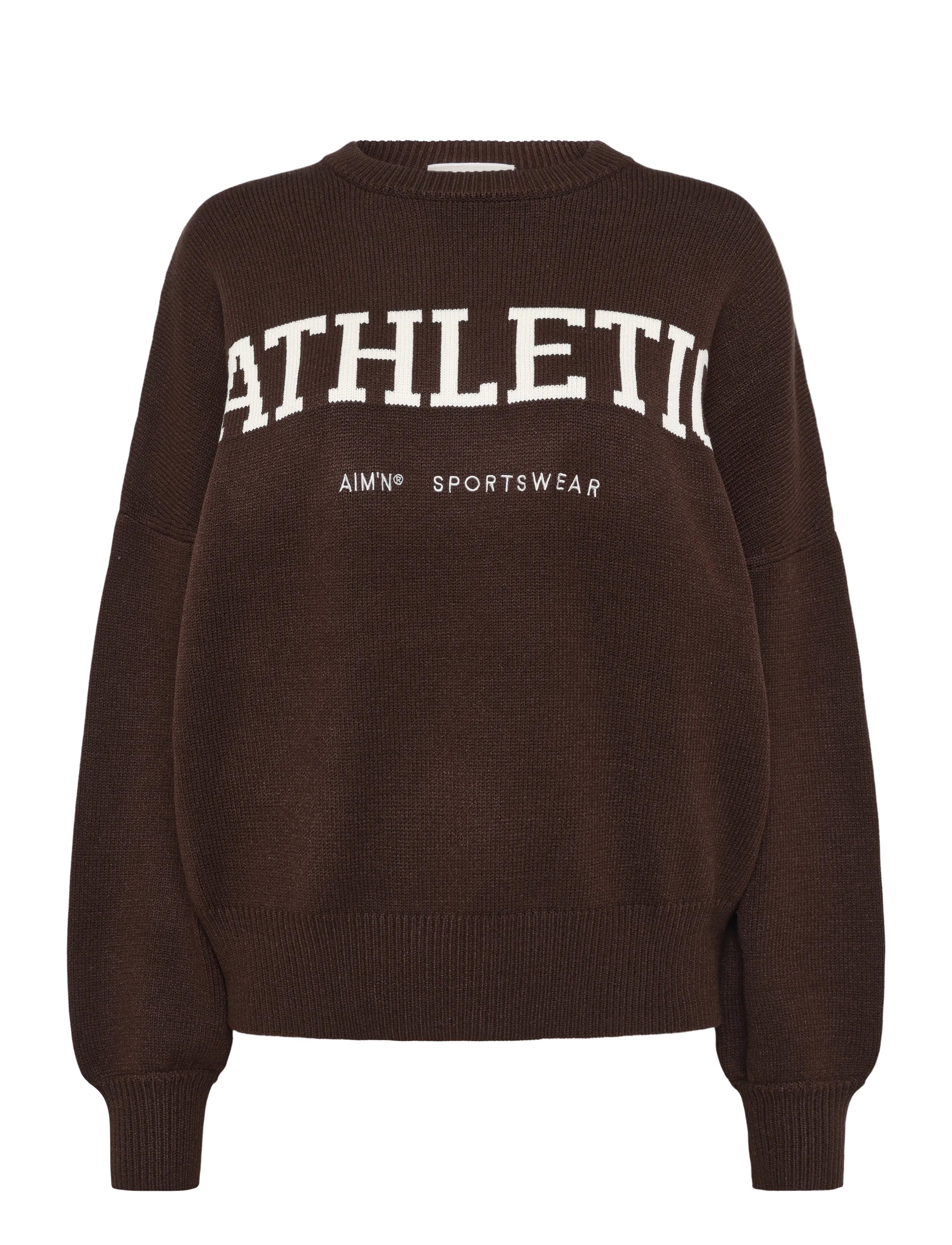 aim´n Athletic Knit Sweatshirt - aim'n - CHOCOLATE / brown