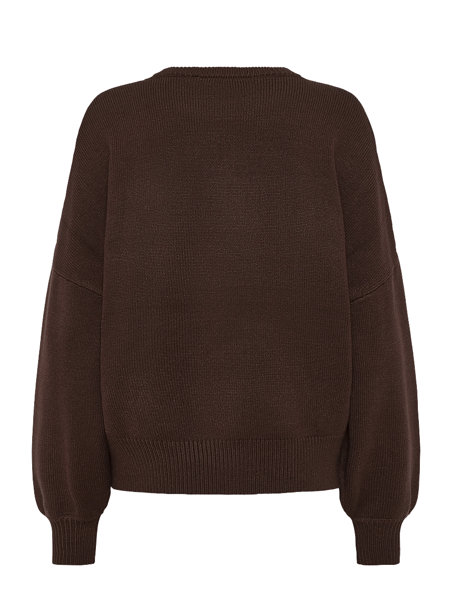 aim´n - Athletic Knit Sweatshirt - sweatshirts - chocolate - 2