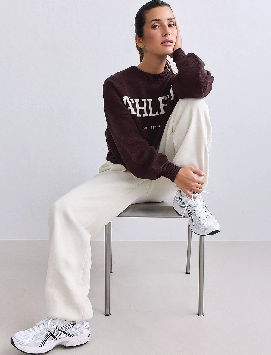 aim´n - Athletic Knit Sweatshirt - sweatshirts - chocolate - 3