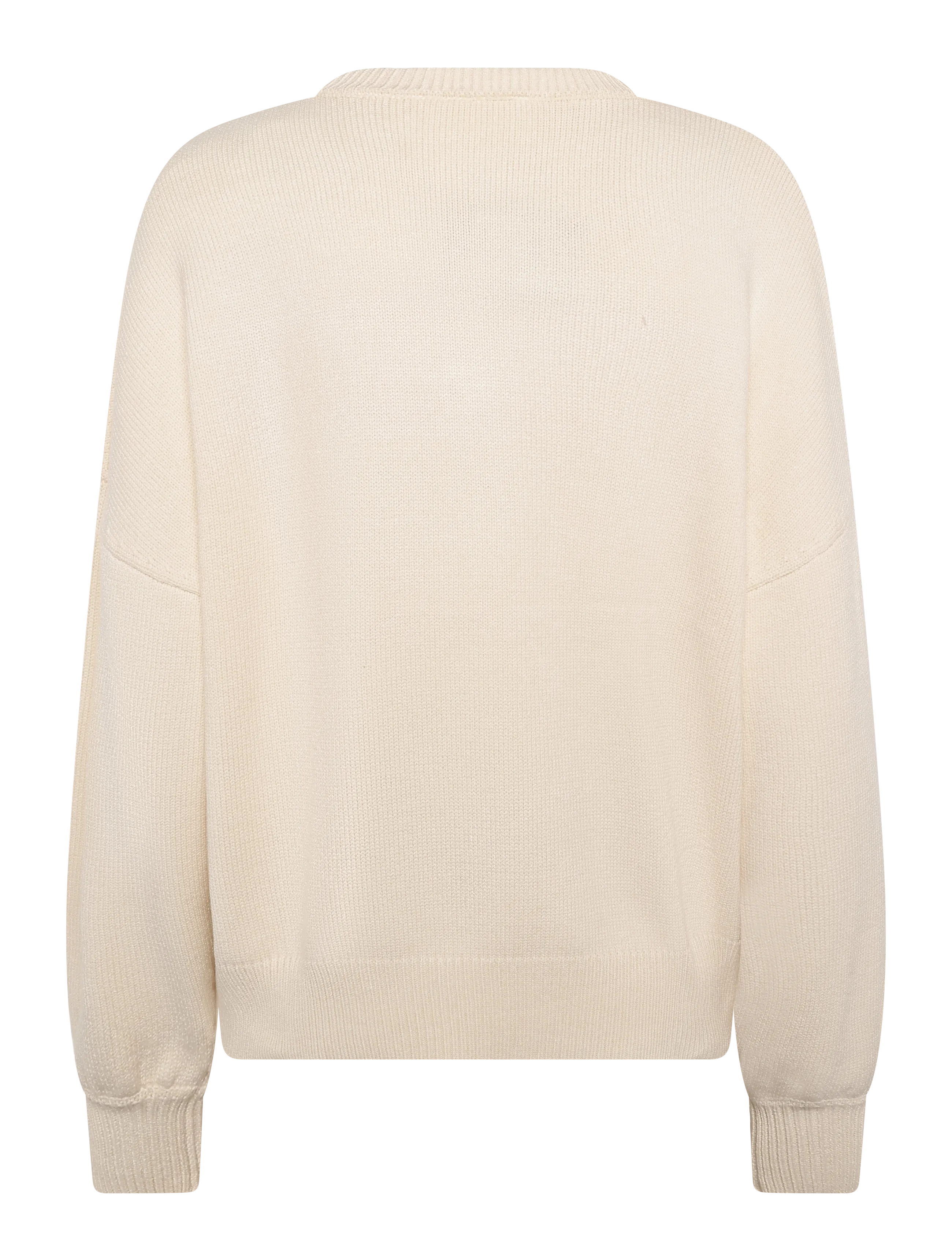 aim´n - Athletic Knit Sweatshirt - sweatshirts - cream - 2