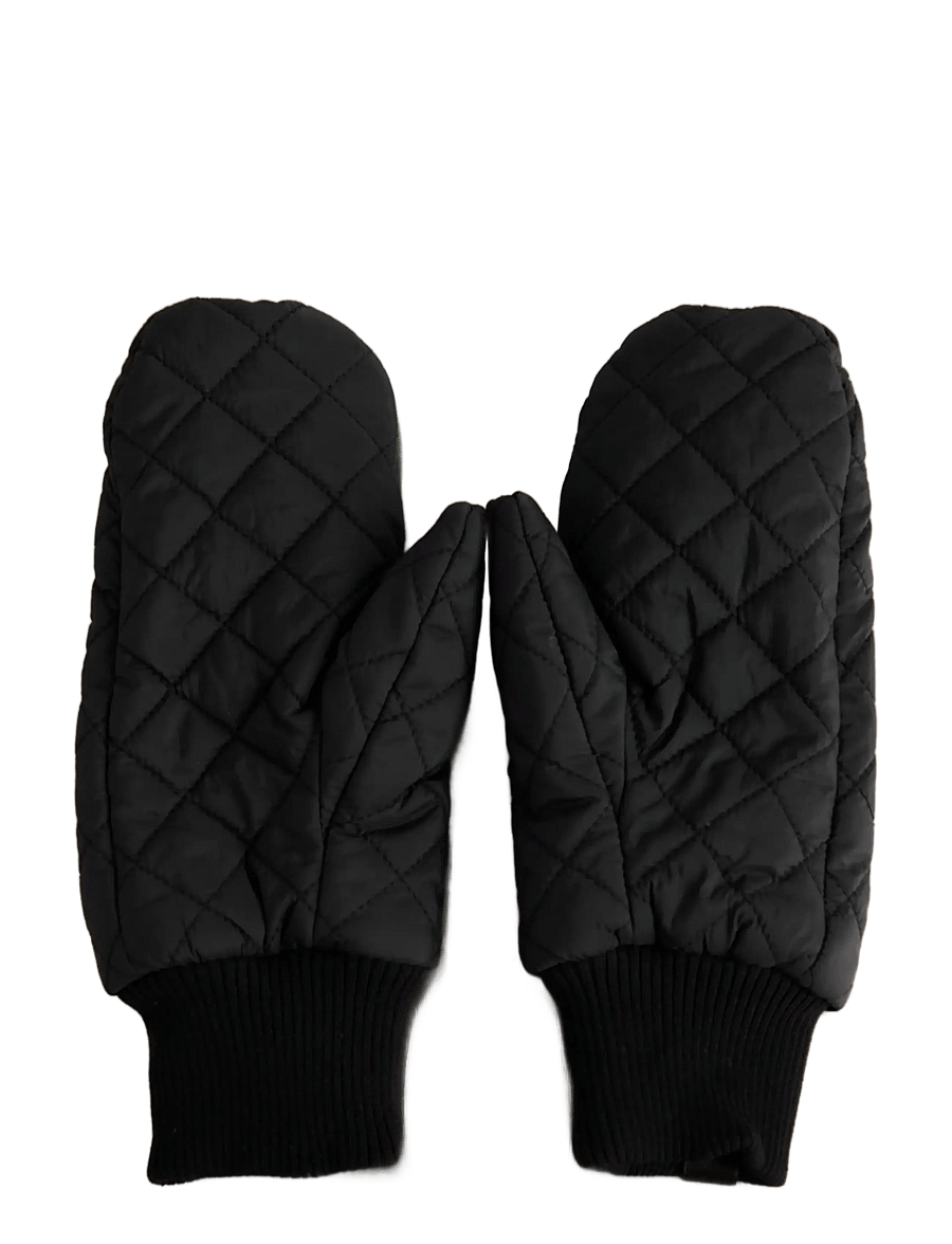 aim´n - Quilted Mittens - tumvantar - black - 1