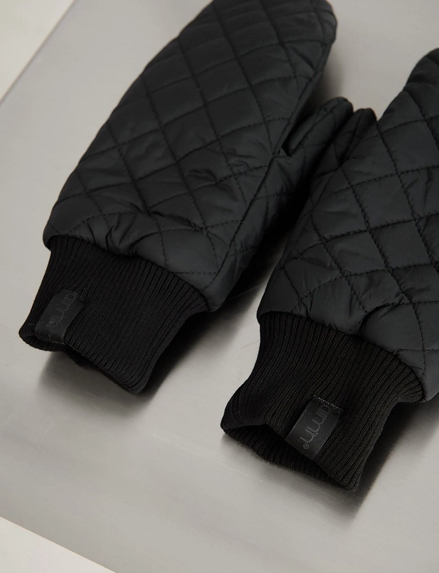 aim´n - Quilted Mittens - tumvantar - black - 2