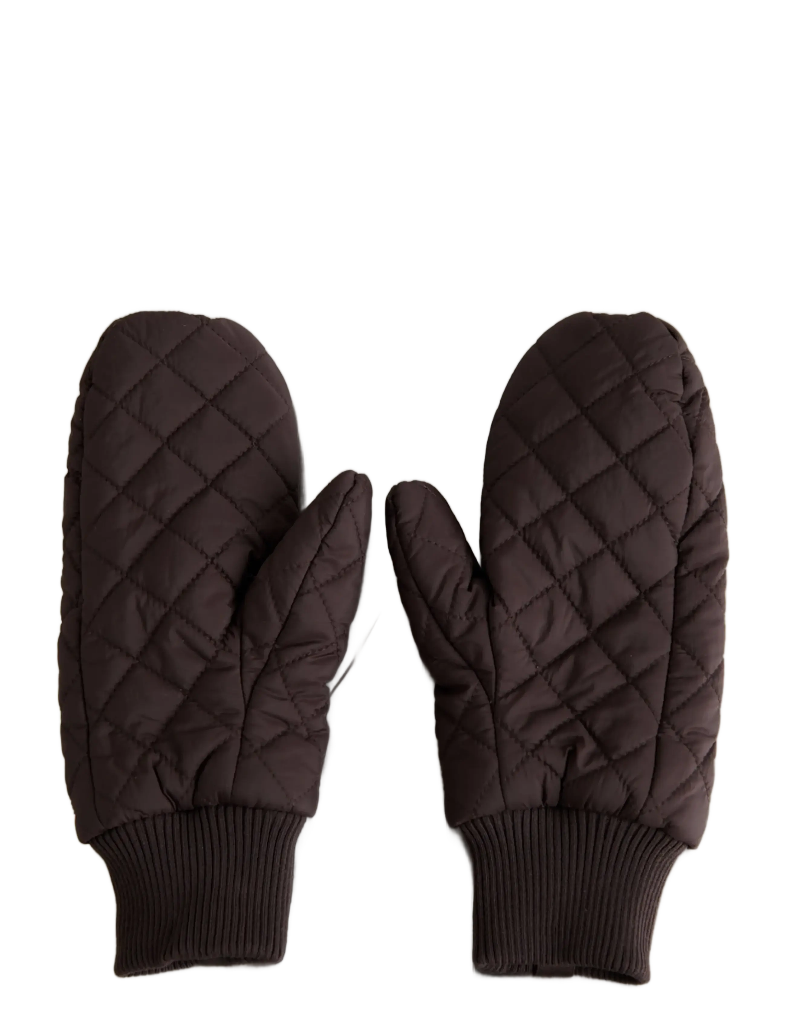 aim´n - Quilted Mittens - tumvantar - chocolate - 1