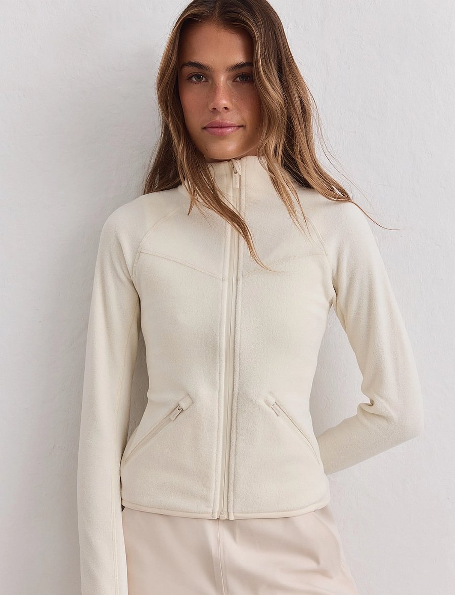 aim´n - Stretch Fleece Zip Jacket - outdoor jacken - cream - 0