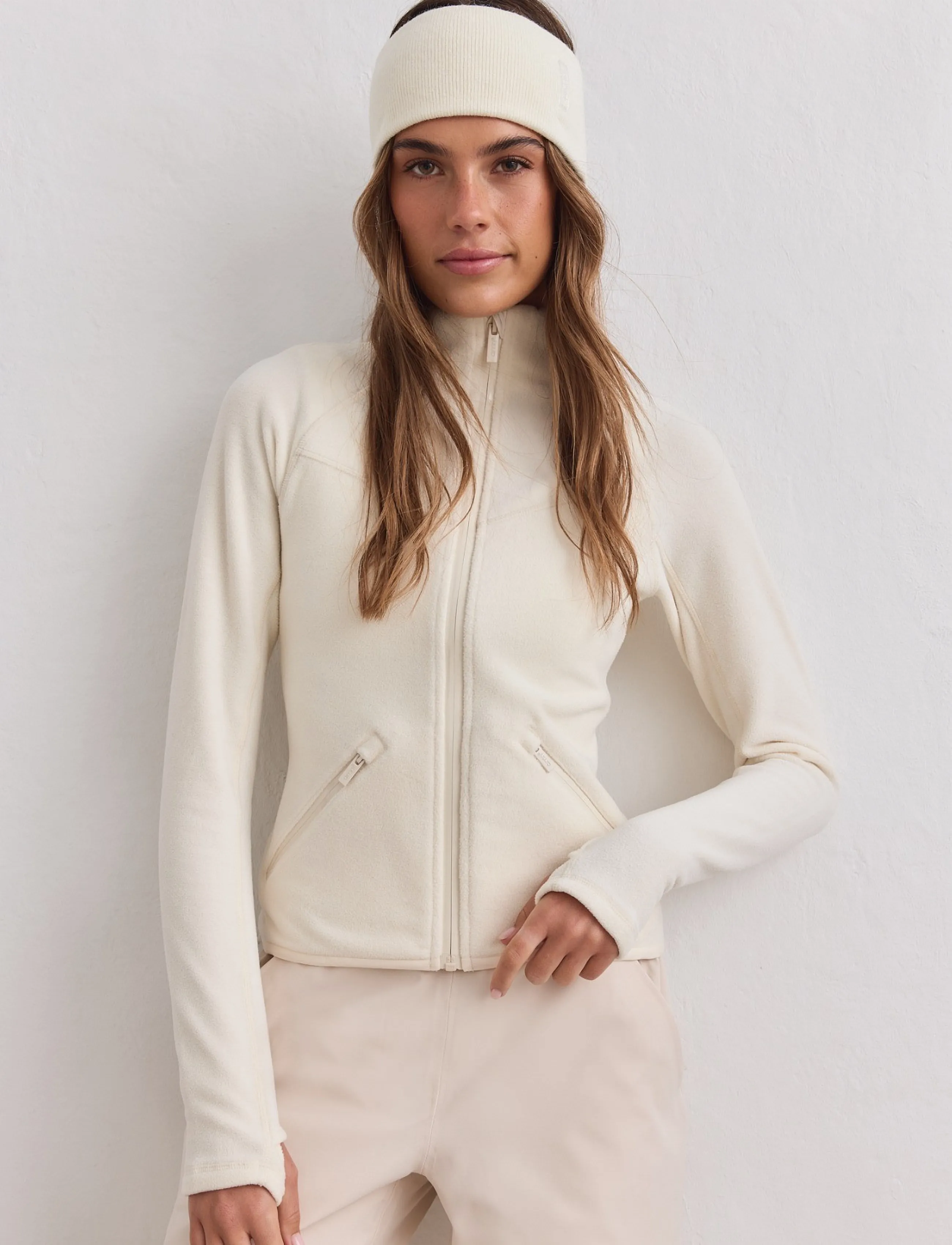aim´n - Stretch Fleece Zip Jacket - herbstersparnisse - cream - 4