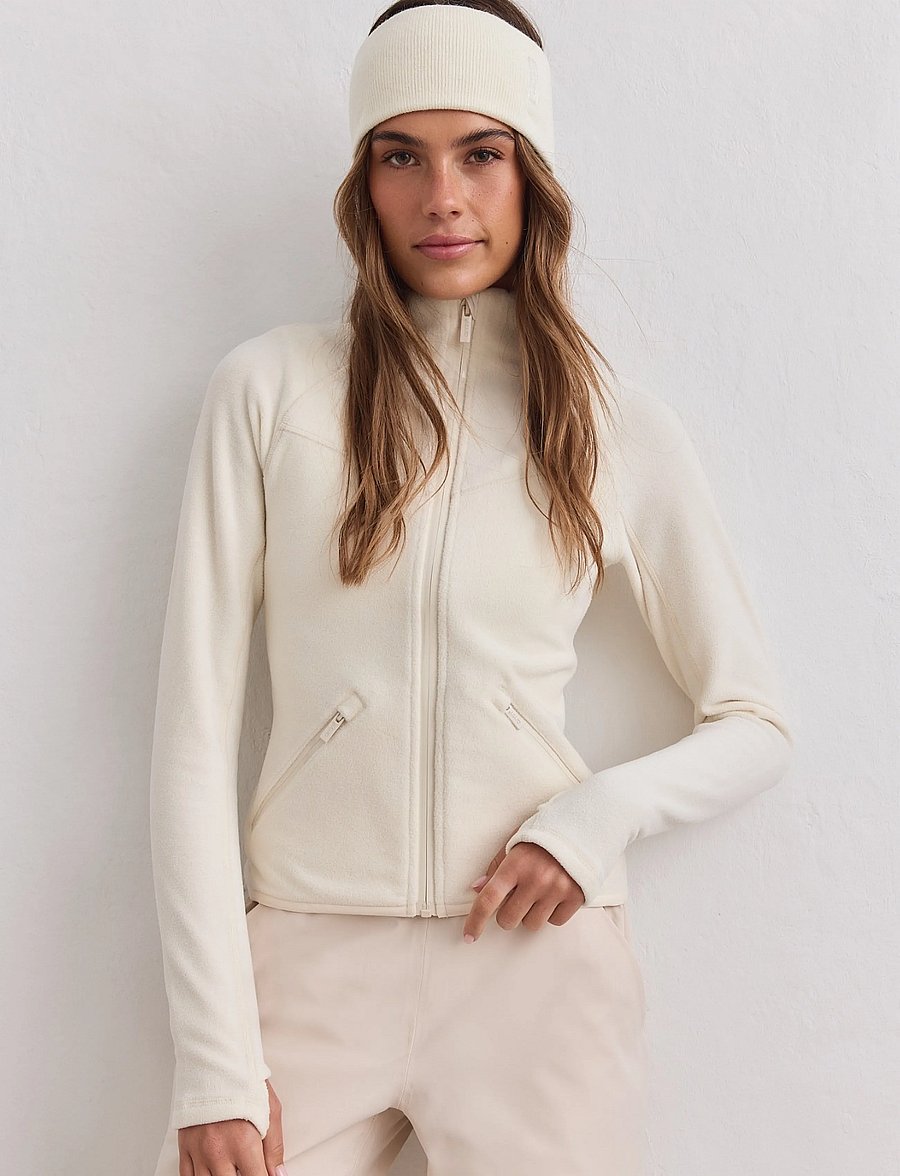 aim´n - Stretch Fleece Zip Jacket - outdoor jacken - cream - 4