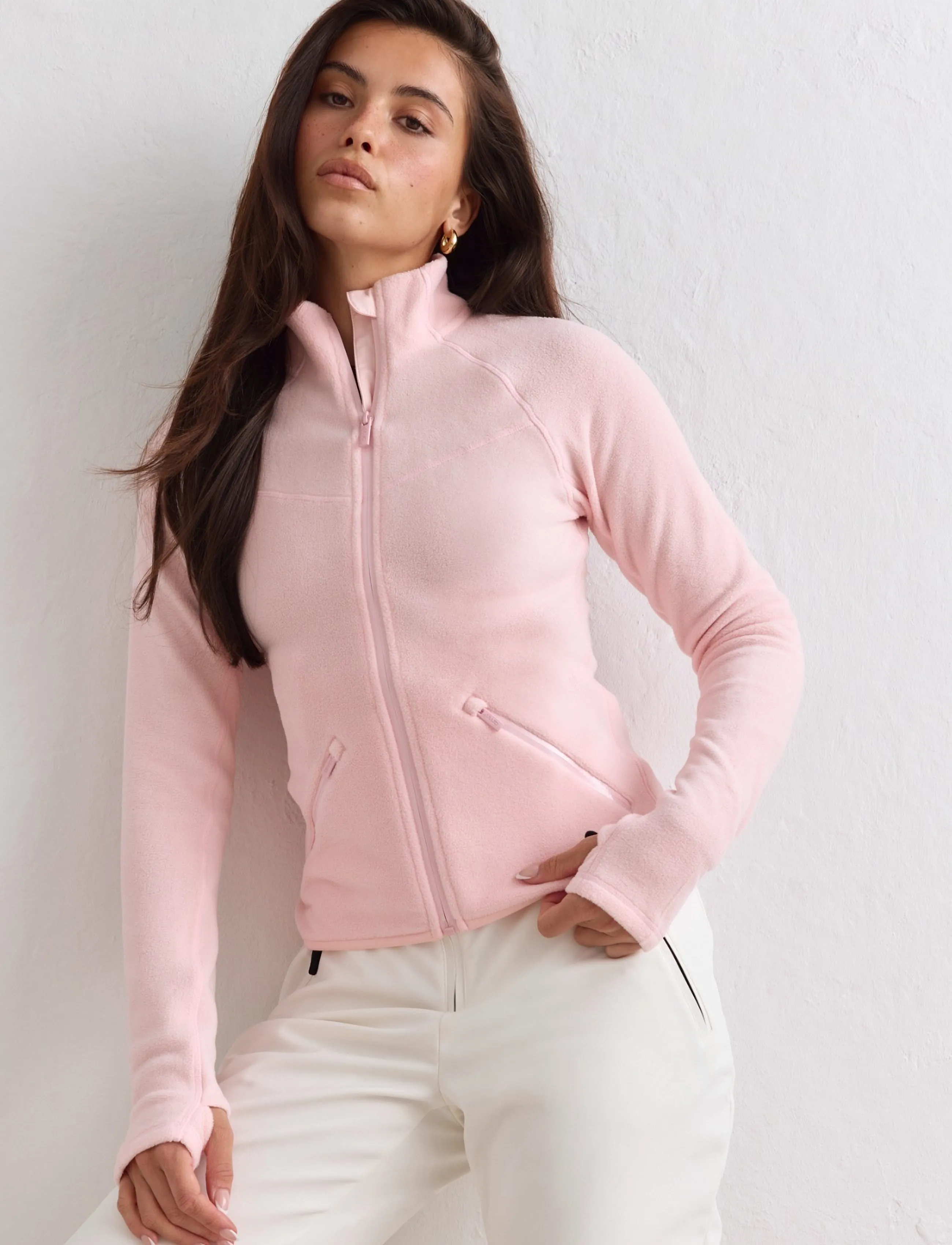 aim´n - Stretch Fleece Zip Jacket - oberteile - pink frost - 4