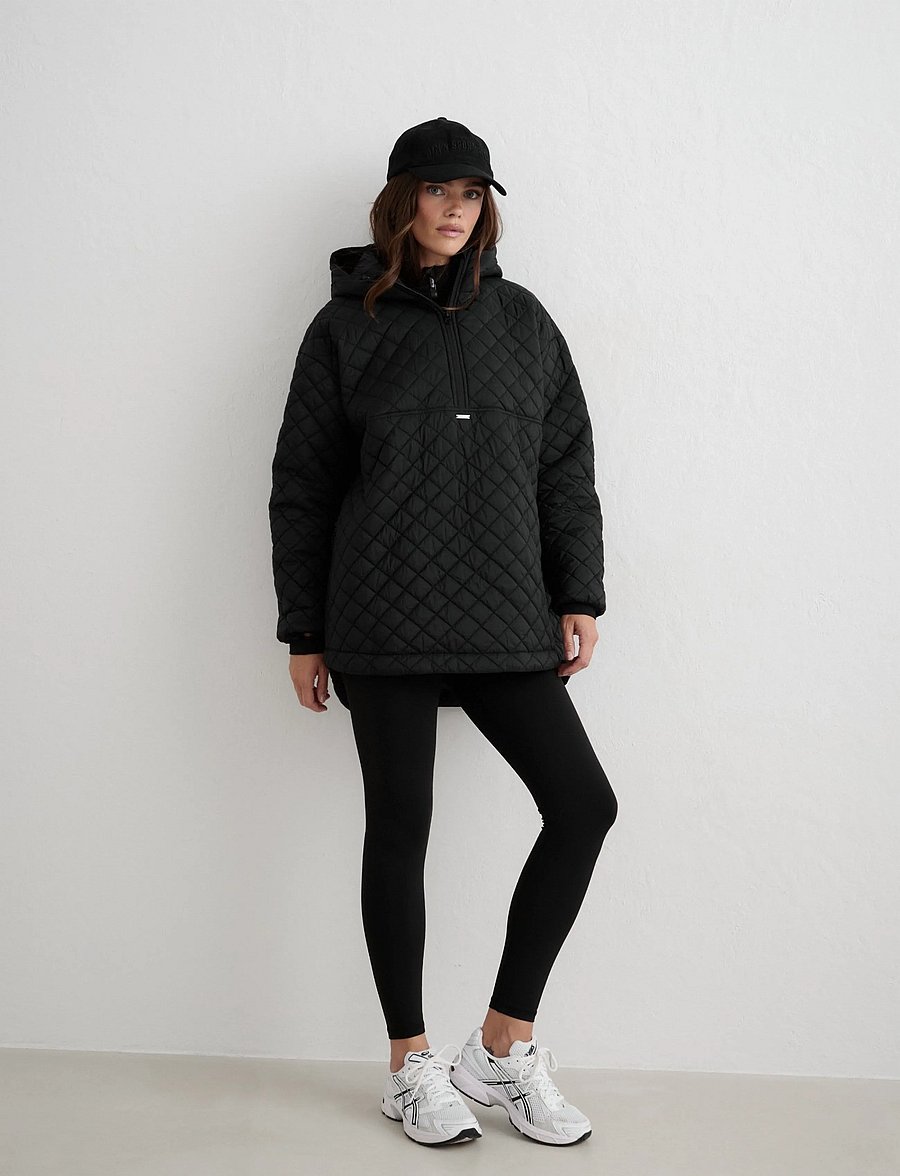 aim´n - Quilted Anorak - anoraks - black - 0
