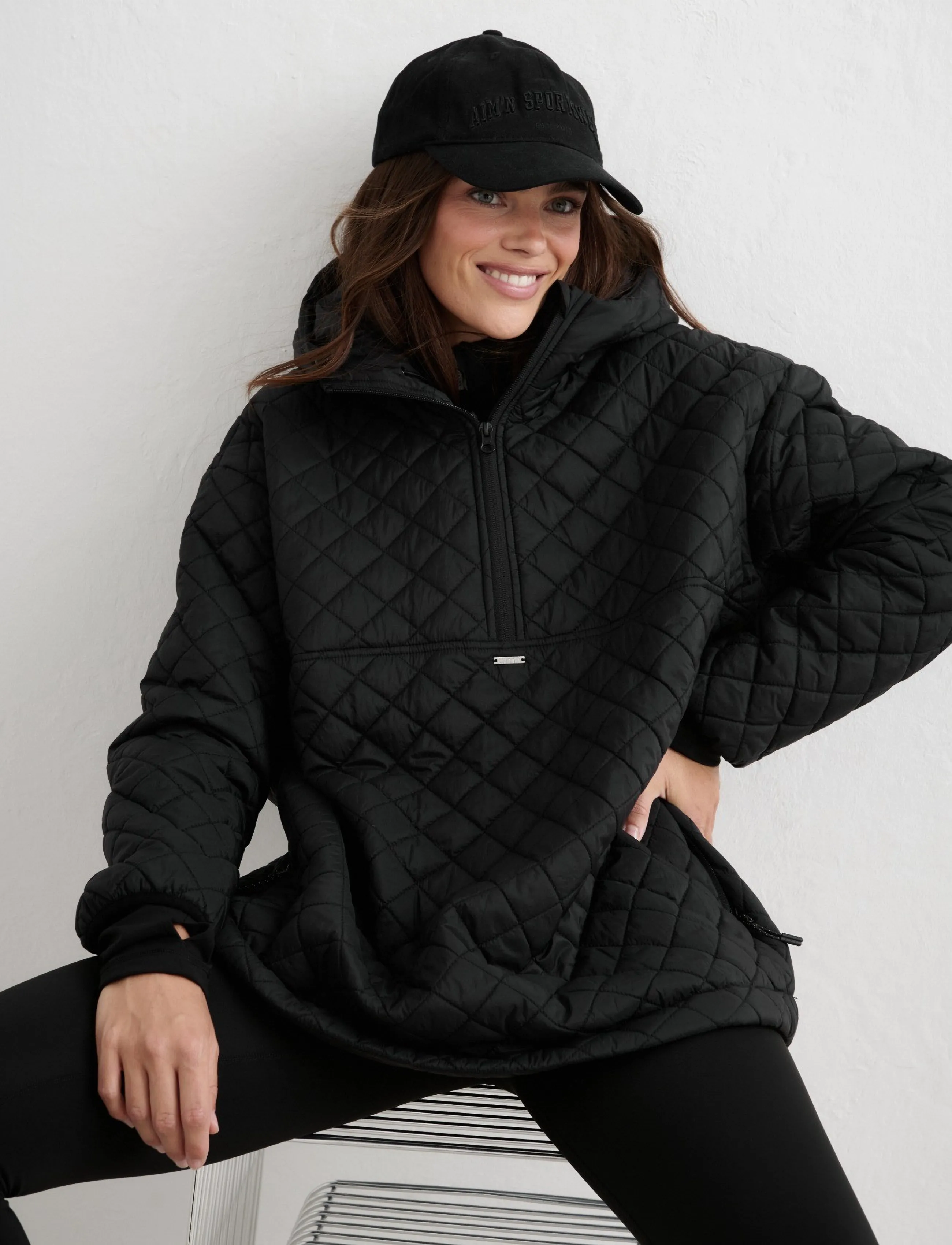 aim´n - Quilted Anorak - anoraks - black - 4