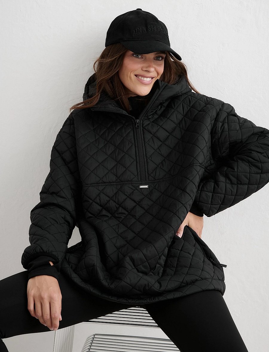 aim´n - Quilted Anorak - anoraks - black - 4
