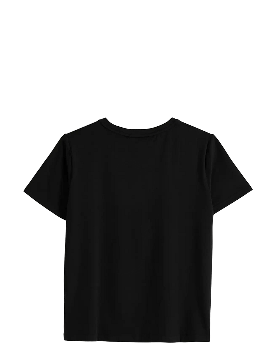 aim´n - Soft Basic Round-Neck Short Sleeve - t-shirts - black - 2