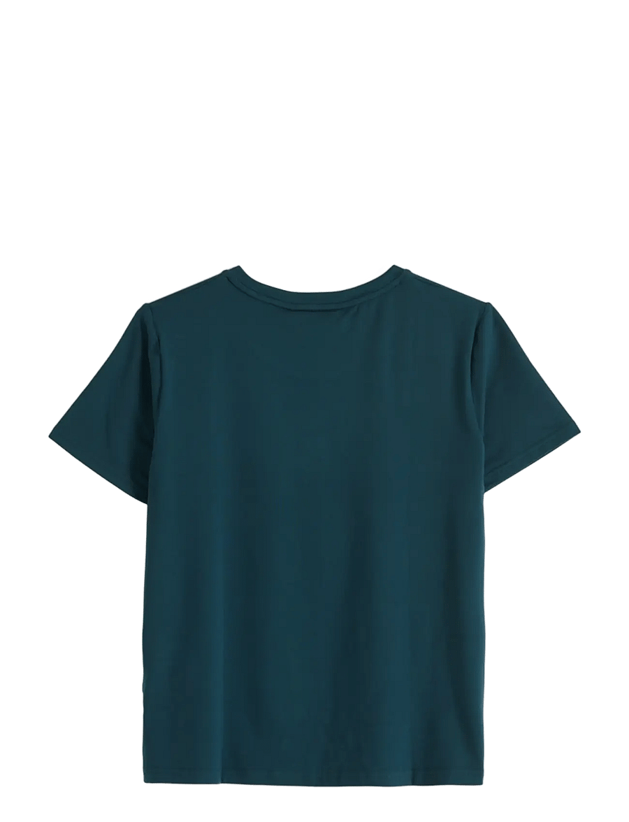 aim´n - Soft Basic Round-Neck Short Sleeve - t-shirts - lagoon - 2