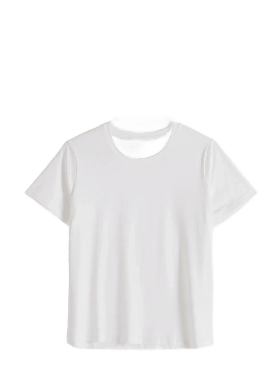 aim´n - Soft Basic Round-Neck Short Sleeve - t-shirts - white - 1