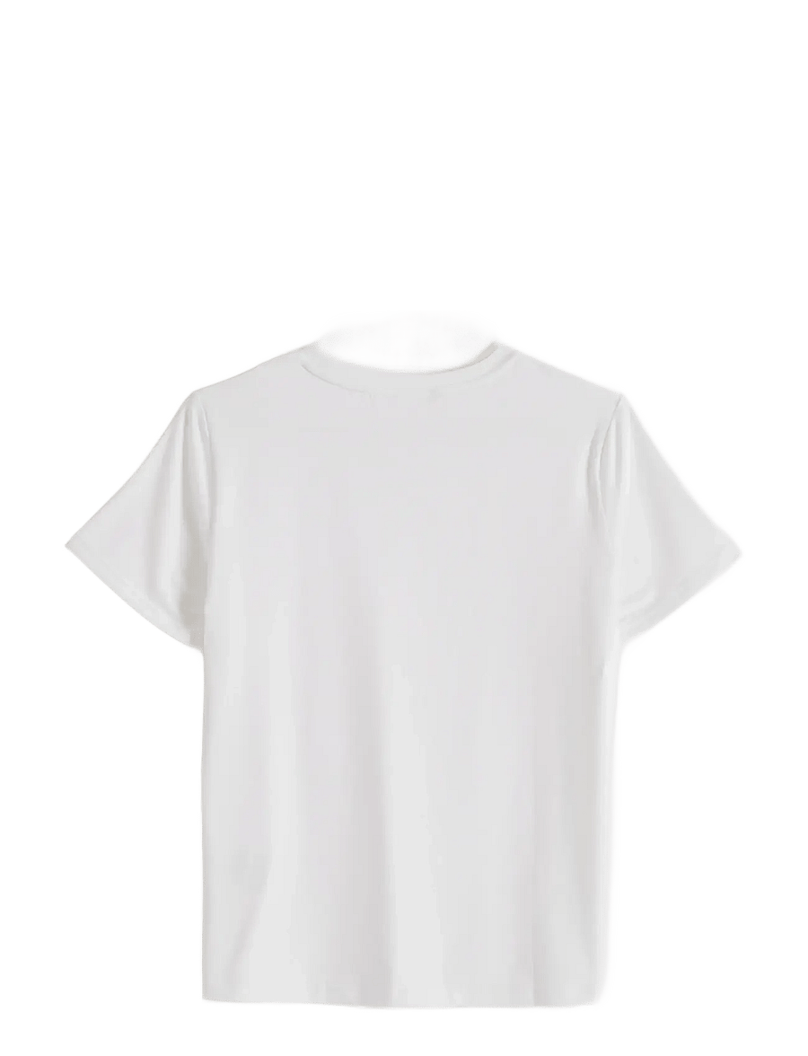 aim´n - Soft Basic Round-Neck Short Sleeve - t-shirts - white - 2