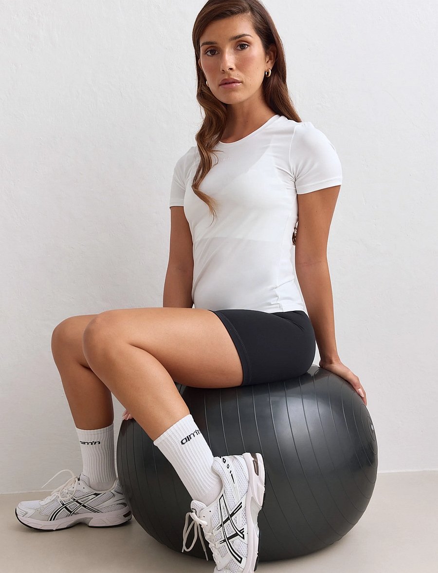 aim´n - Soft Basic Round-Neck Short Sleeve - t-shirts - white - 0