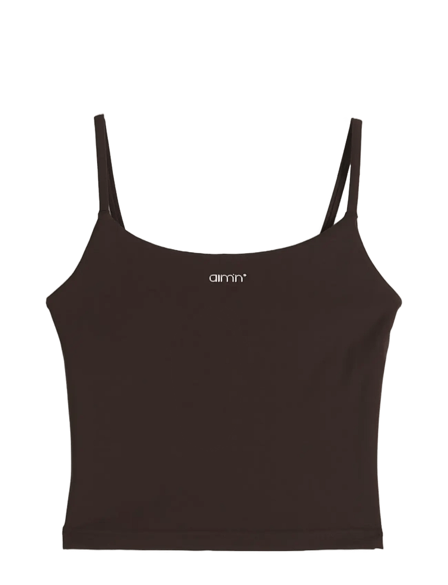 aim´n - Sculpting Strap Singlet - tanktops - chocolate - 1