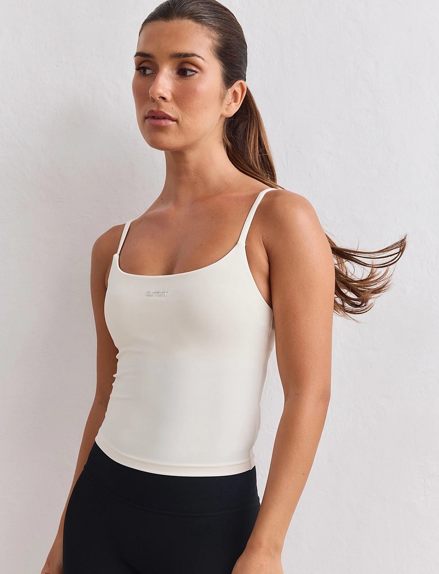 aim´n - Sculpting Strap Singlet - tank tops - cream - 3