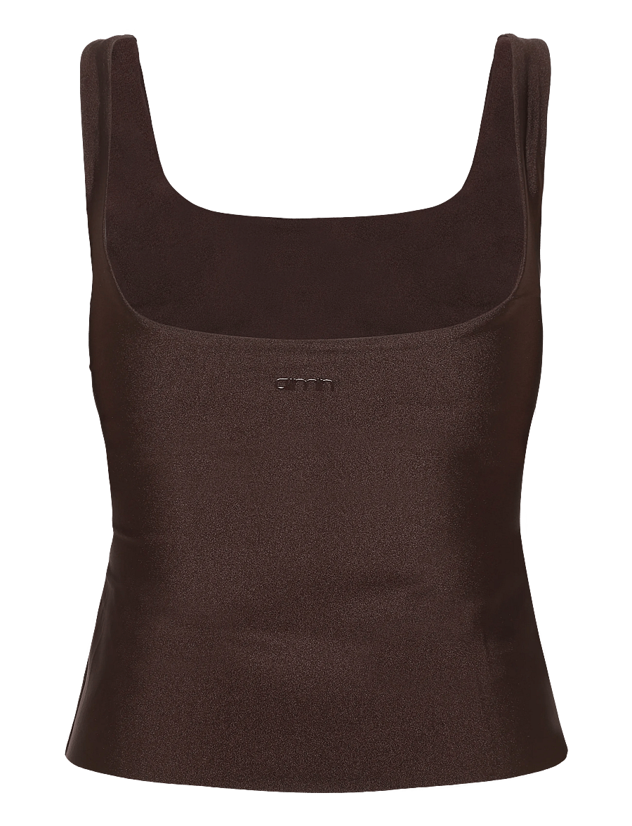 aim´n - Shimmer Singlet - Õlapaeltega pluusid - chocolate - 2