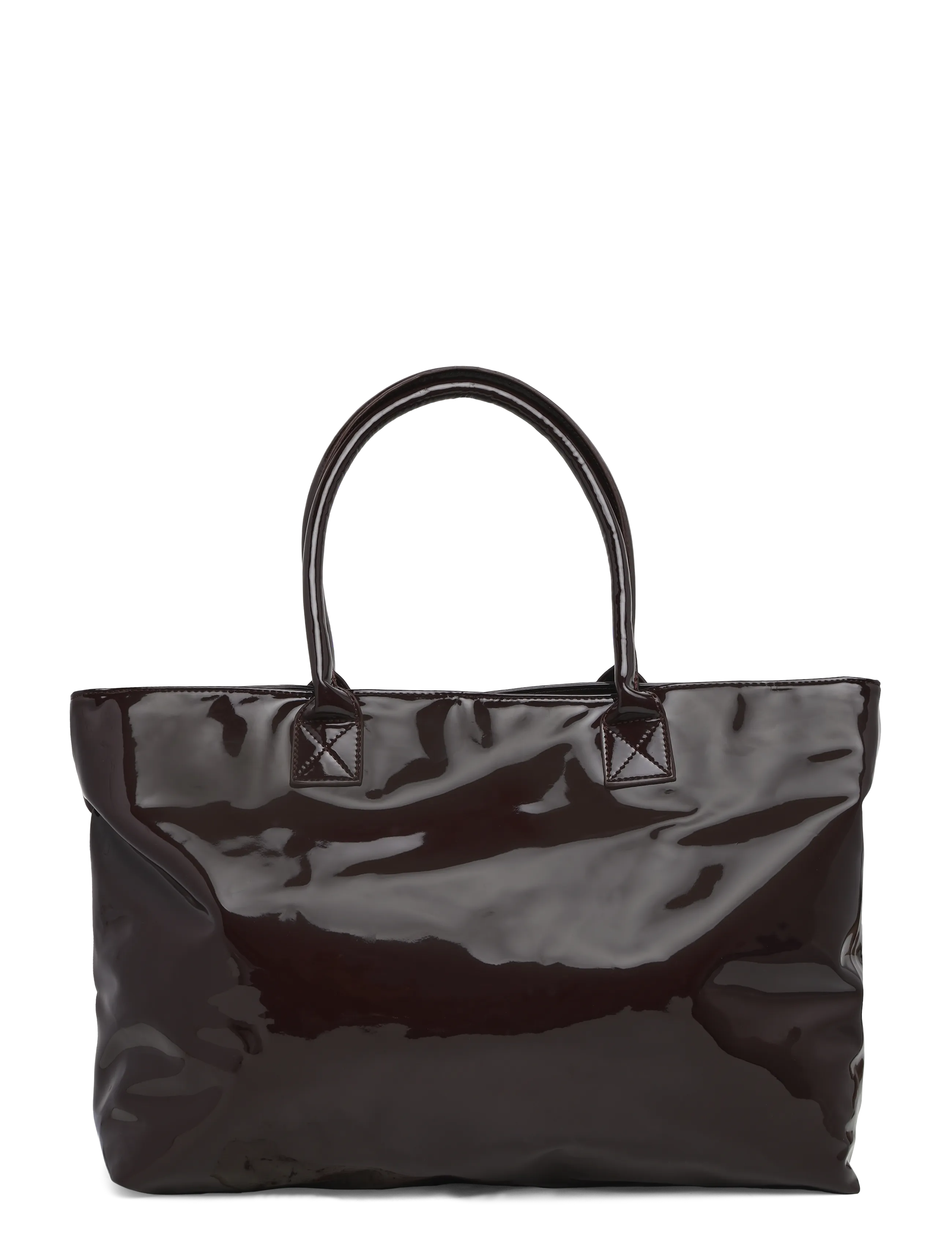 aim´n - Glossy Tote Bag - tote bags - chocolate - 1