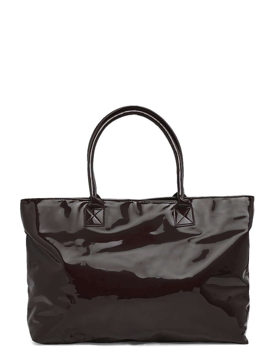 aim´n - Glossy Tote Bag - tote bags - chocolate - 1