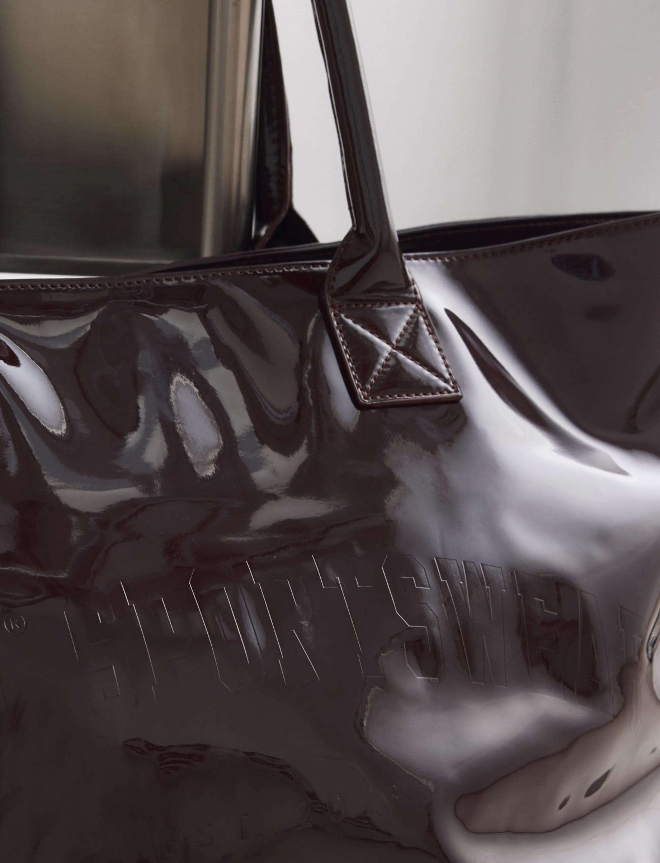 aim´n - Glossy Tote Bag - totes - chocolate - 1