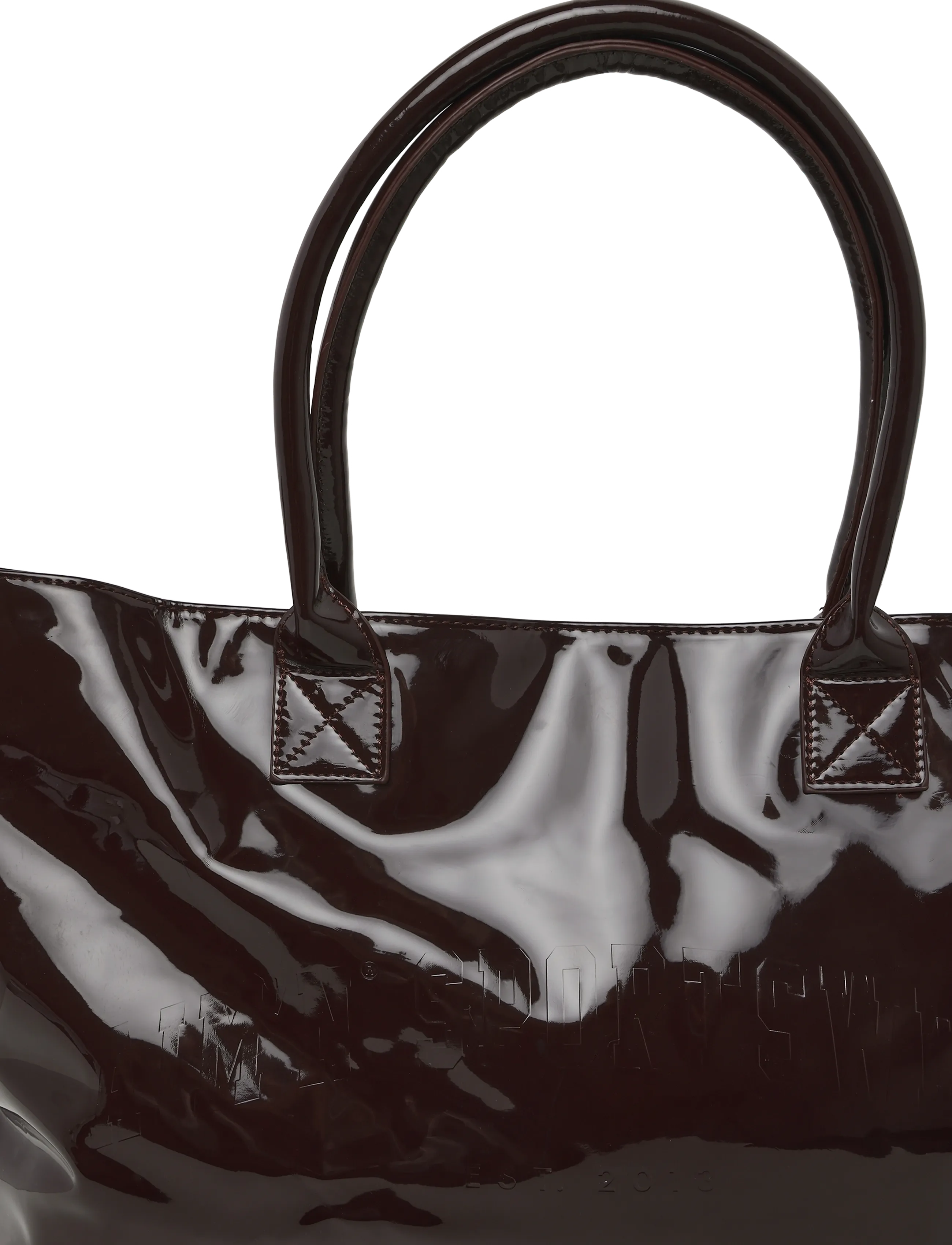 aim´n - Glossy Tote Bag - tote bags - chocolate - 2