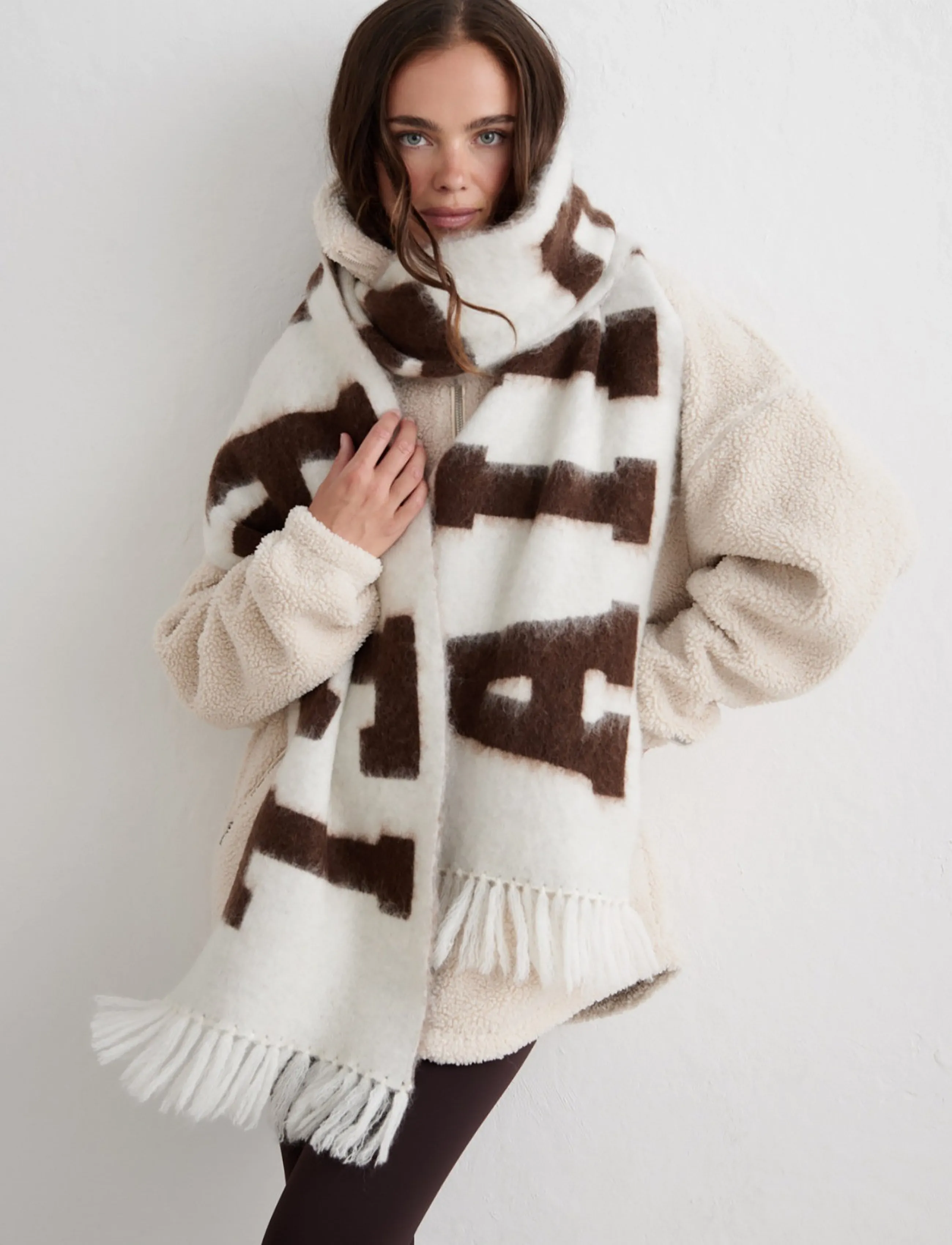aim´n - College Knit Scarf - cream - 2