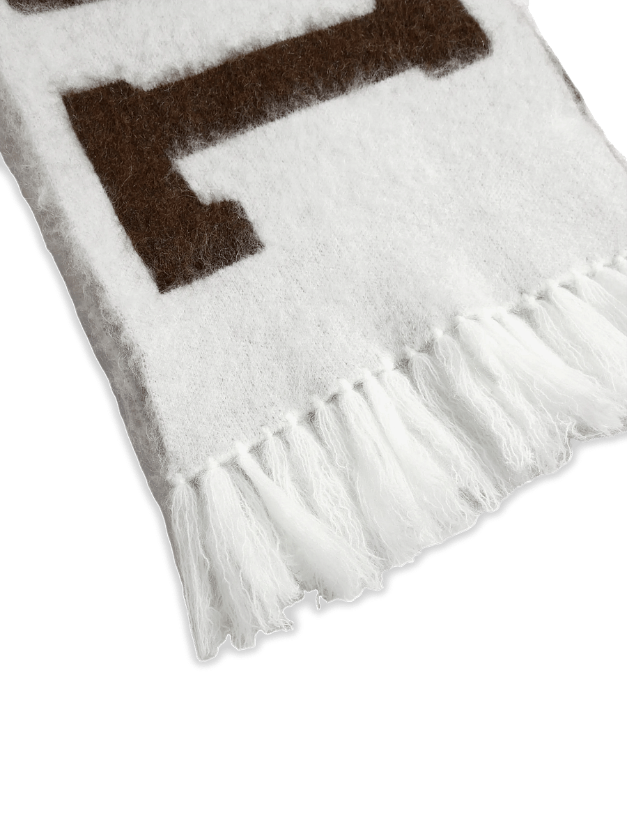aim´n - College Knit Scarf - huivit & kaulahuivit - cream - 4