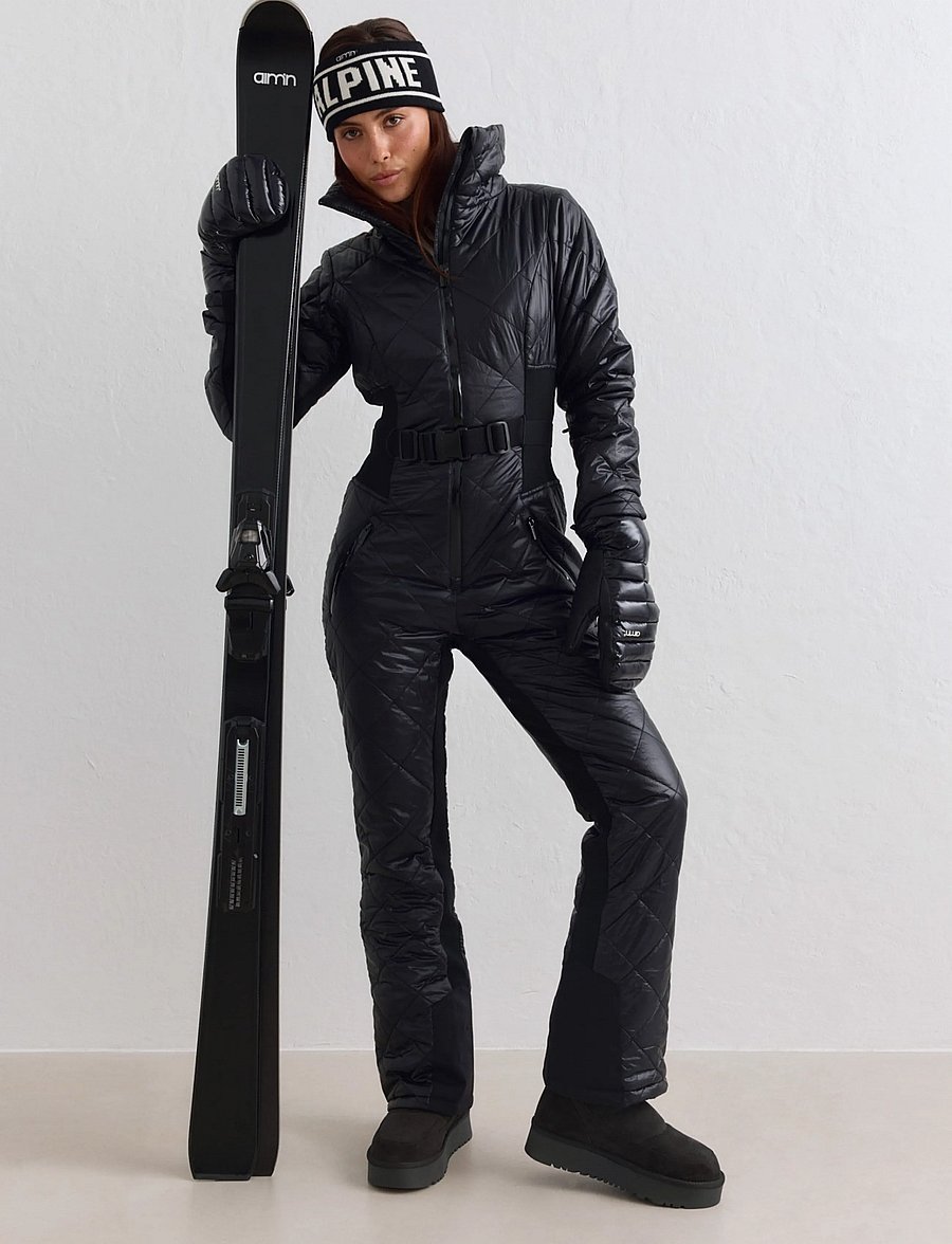 aim´n - Luxe Ski Overall - black - 5