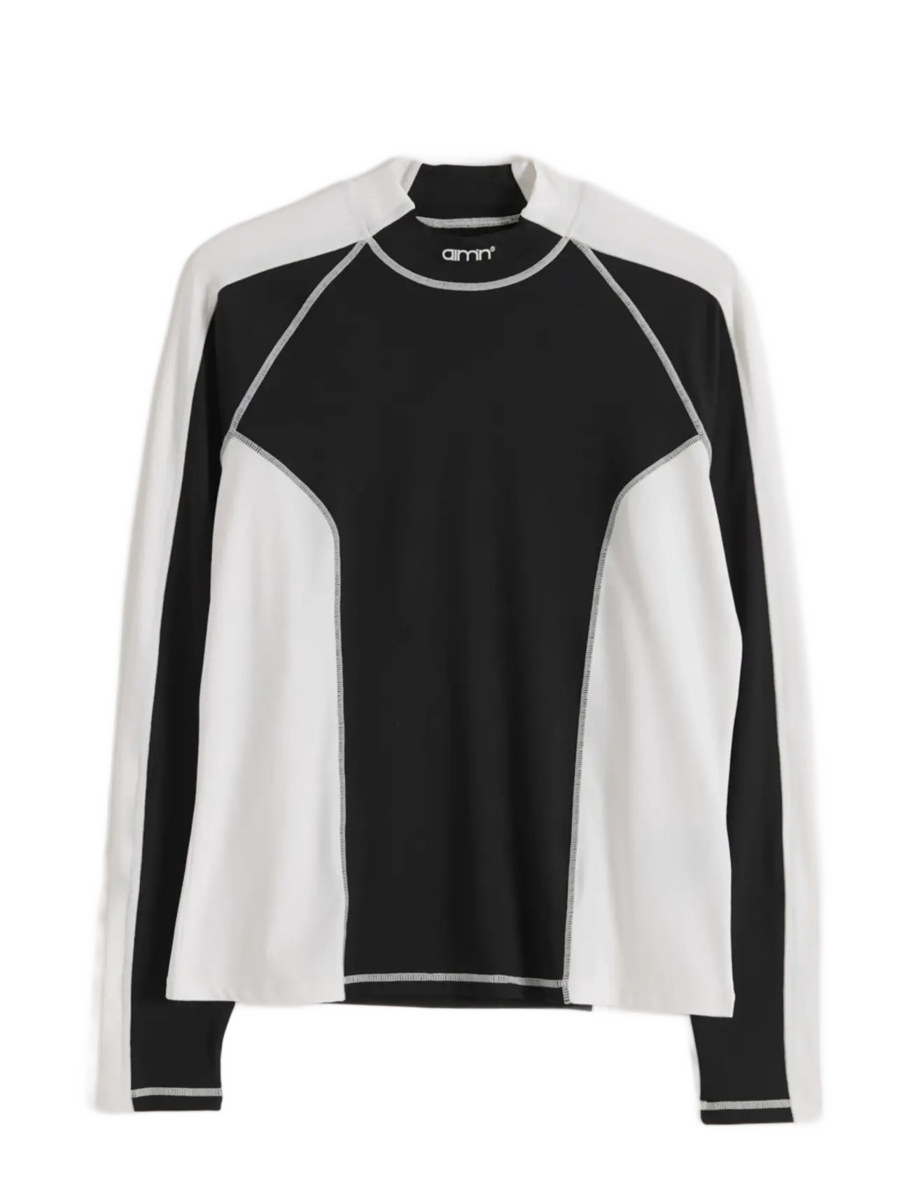 aim´n - Soft Basic Baselayer Long Sleeve - black/white - 2