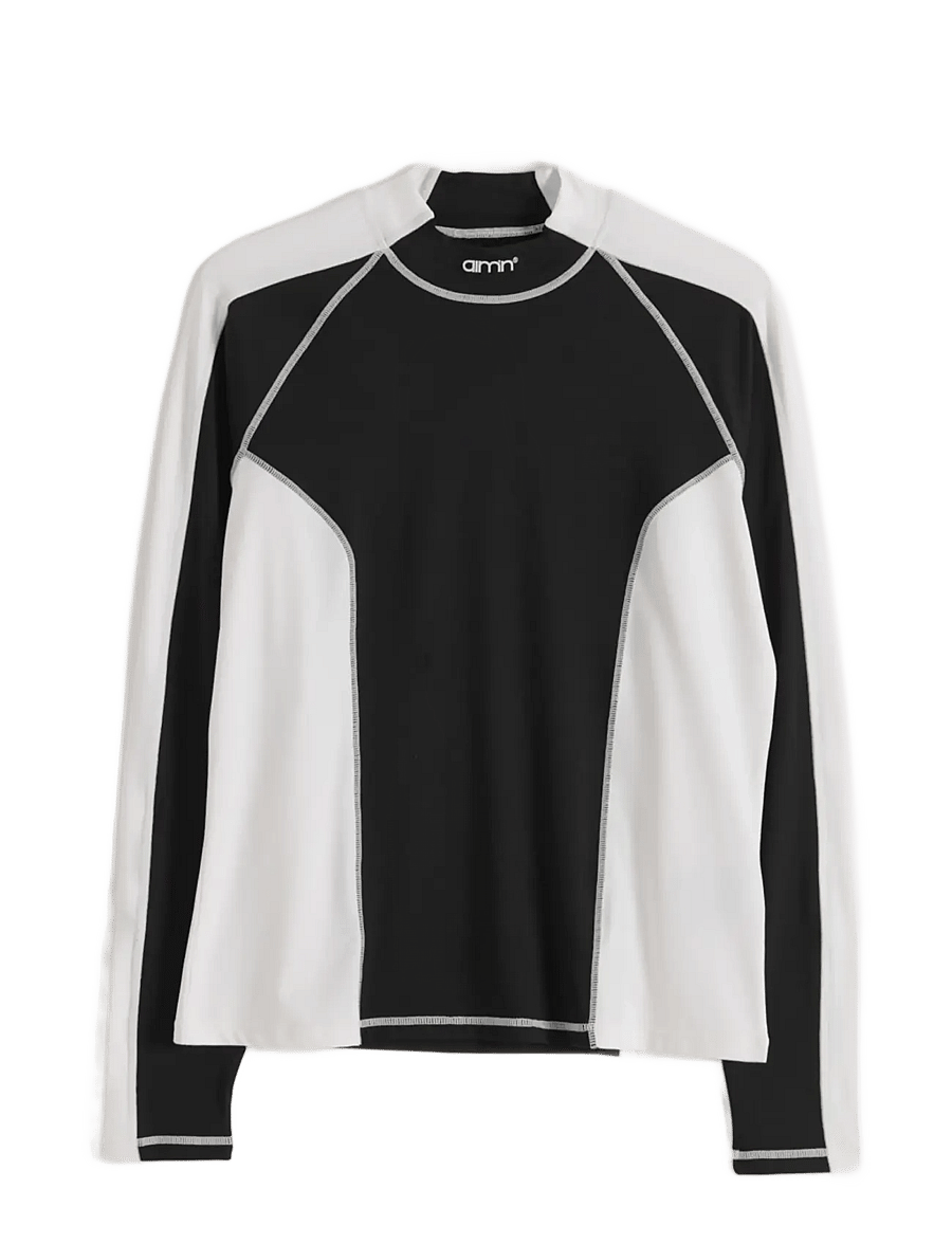 aim´n - Soft Basic Baselayer Long Sleeve - black/white - 2