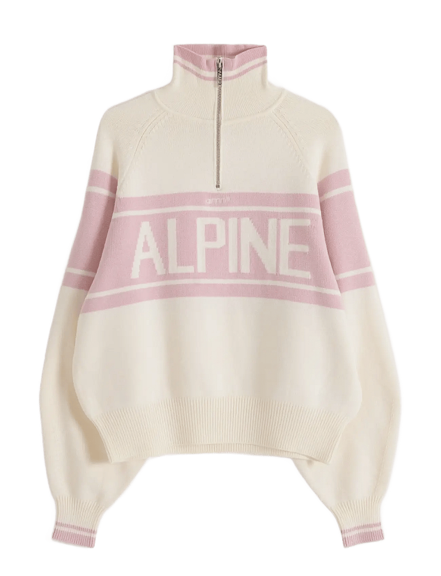 aim´n - Alpine Knitted Half Zip - sweatshirts - pink frost - 1