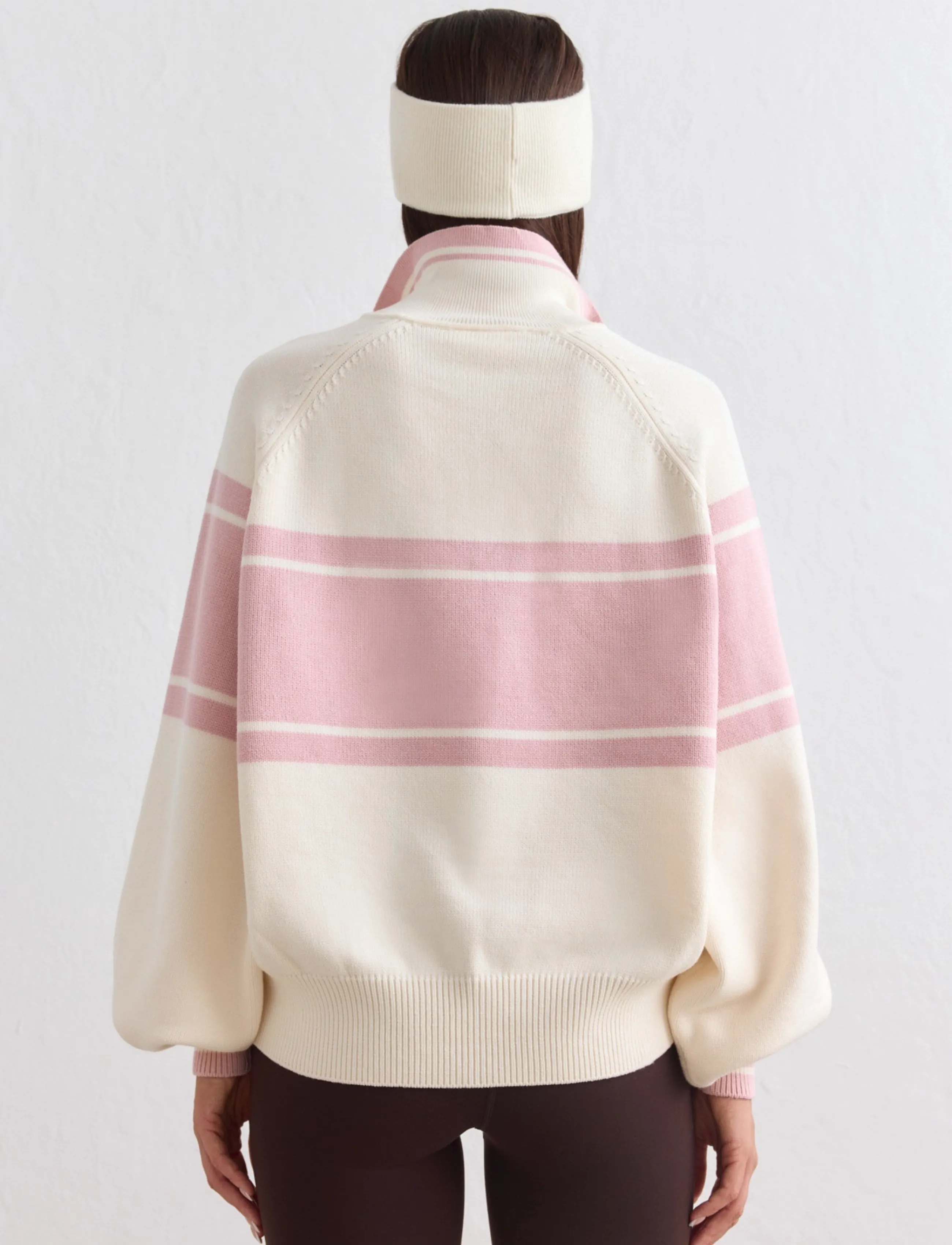 aim´n - Alpine Knitted Half Zip - sweatshirts - pink frost - 5