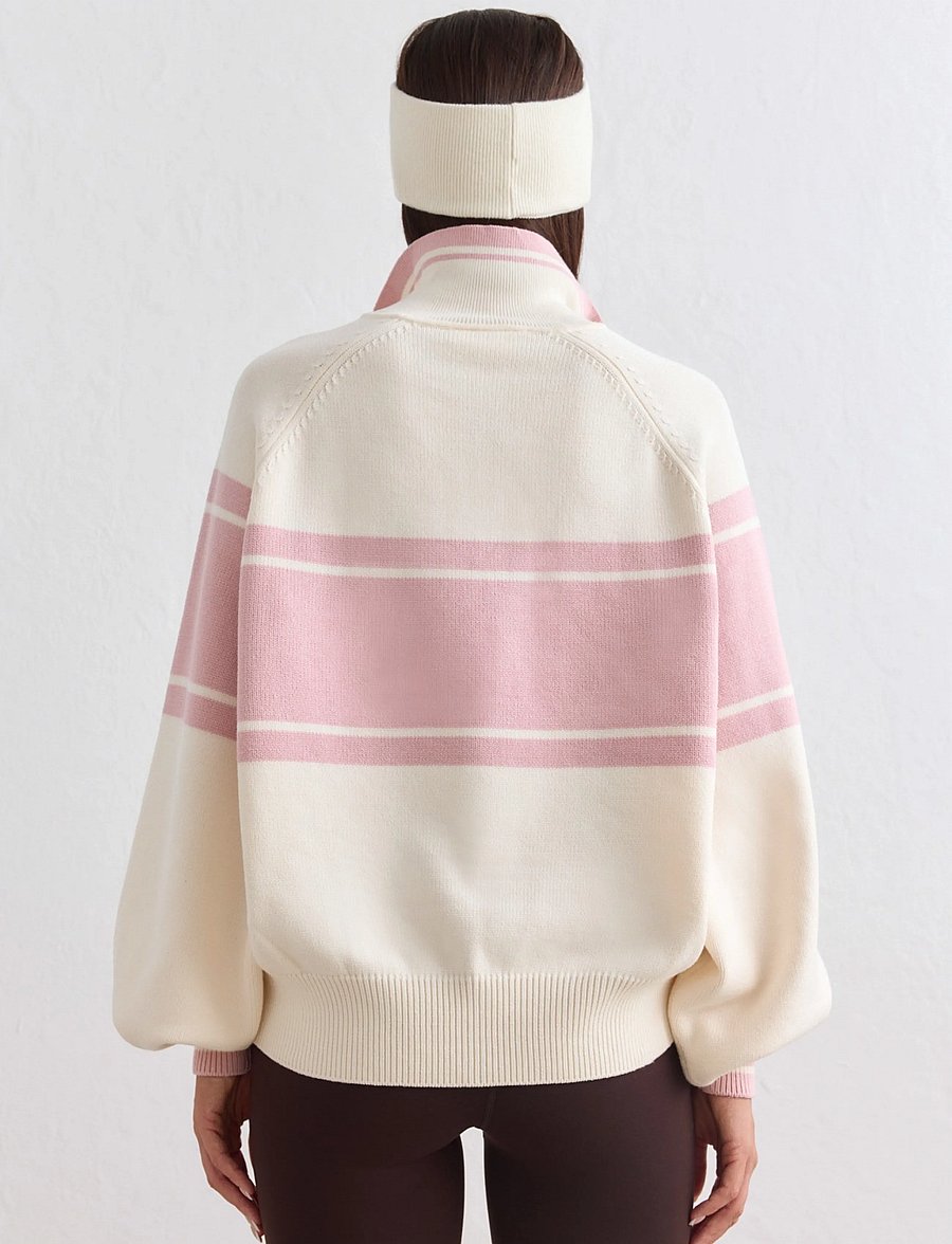 aim´n - Alpine Knitted Half Zip - sweatshirts - pink frost - 5
