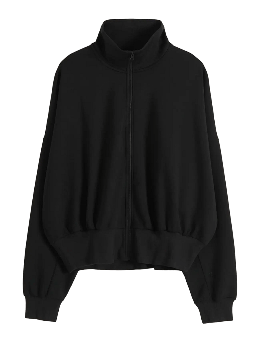 aim´n - Soft Modal Zip Jacket - Överdelar - black - 2