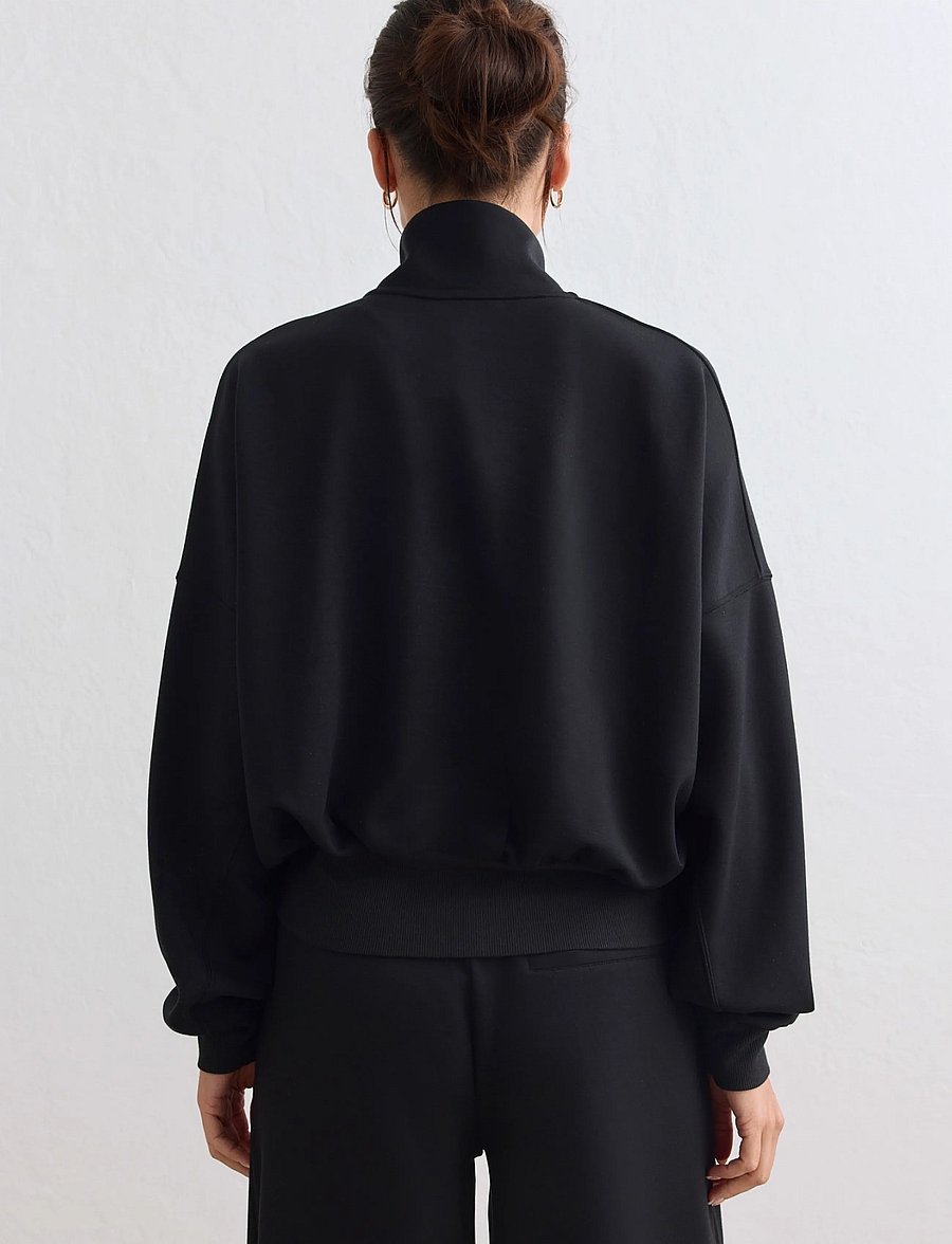 aim´n - Soft Modal Zip Jacket - Överdelar - black - 4