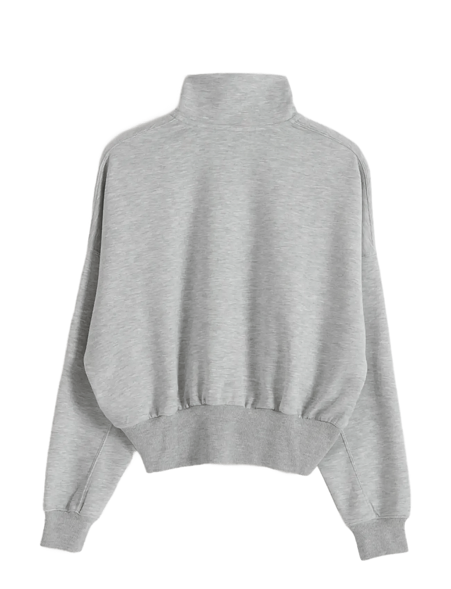 aim´n - Soft Modal Zip Jacket - sweatshirts - light grey melange - 2