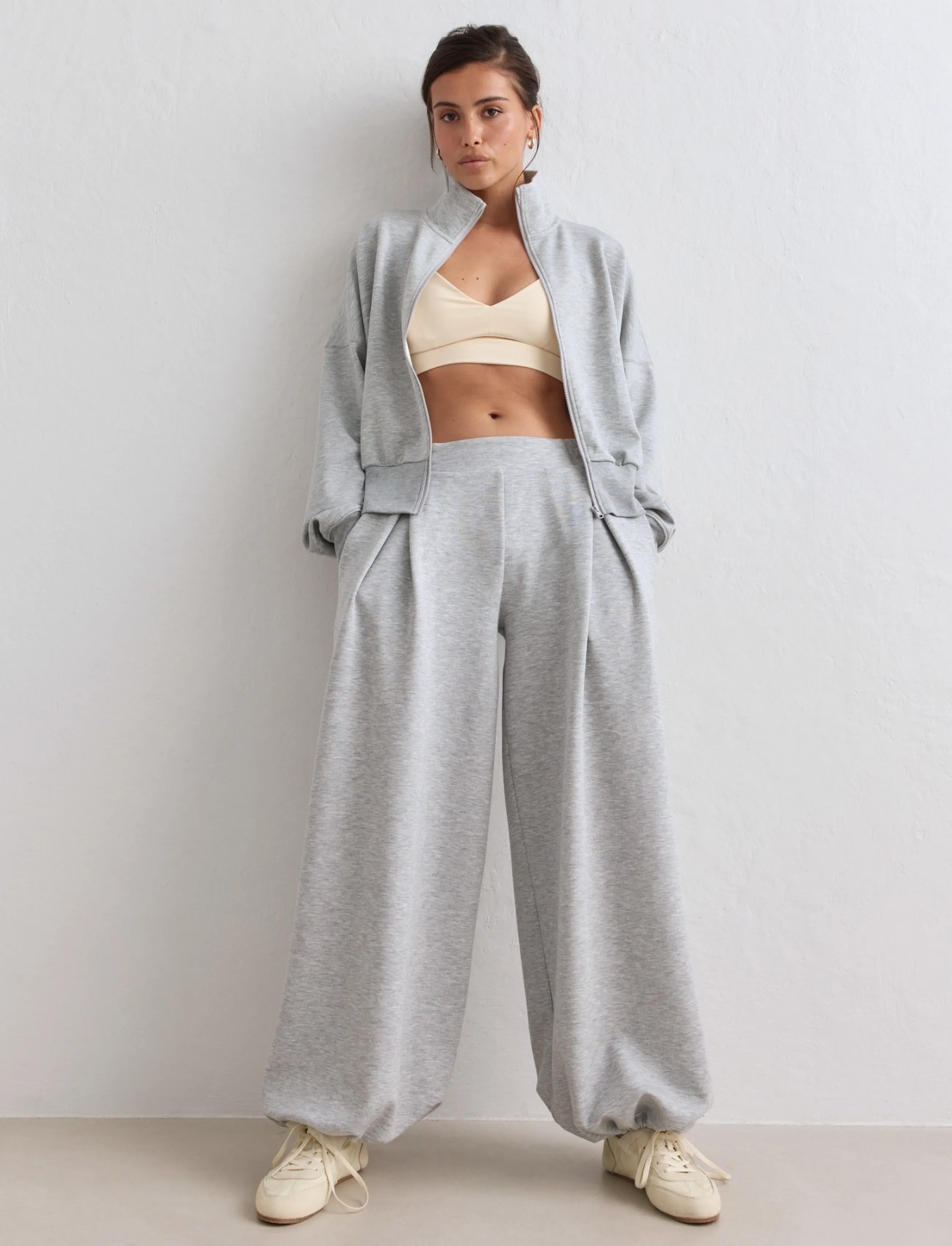 aim´n - Soft Modal Pants - trainingshosen - light grey melange - 3
